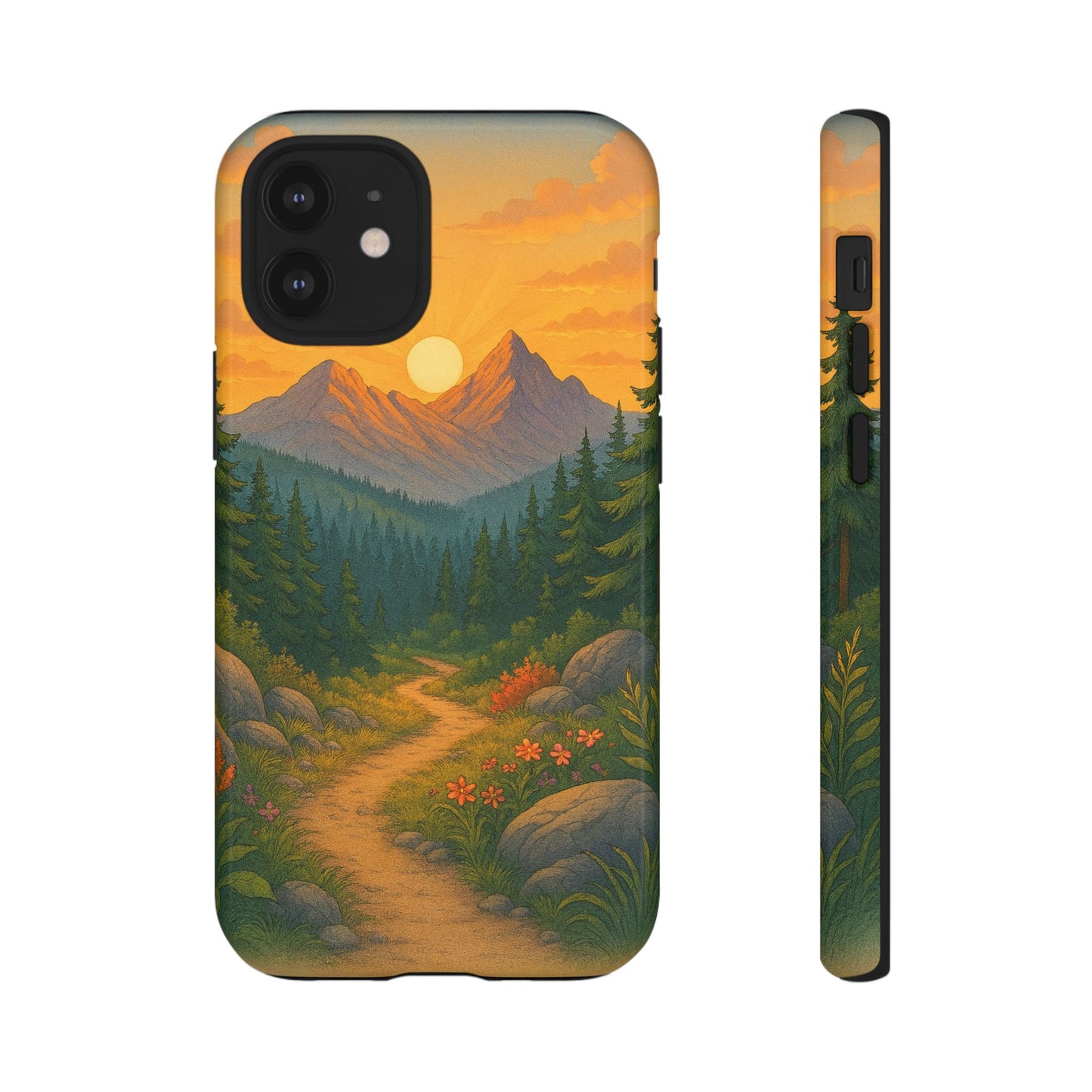 Tough Phone Case - Sunset Mountain Design