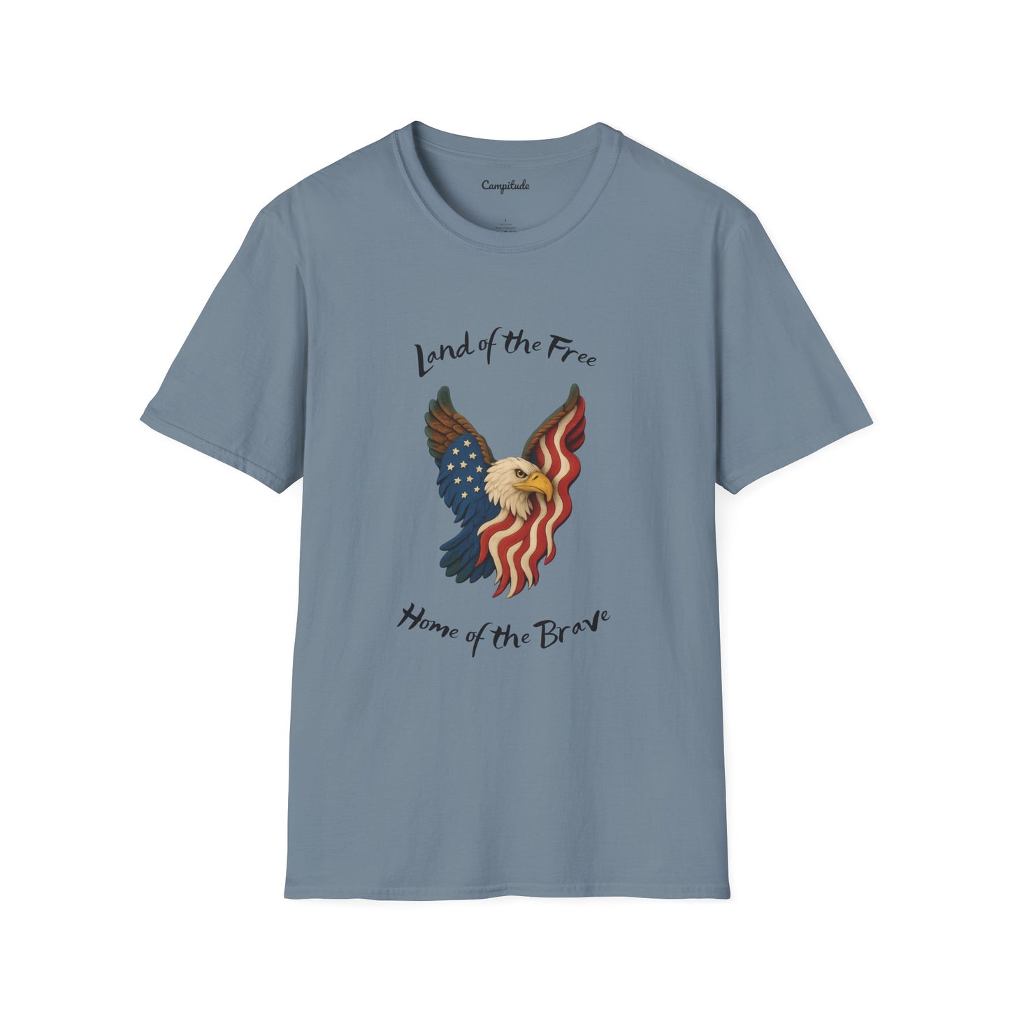 Unisex T-Shirt - Land of the Free, Home of the Brave Patriotic Eagle