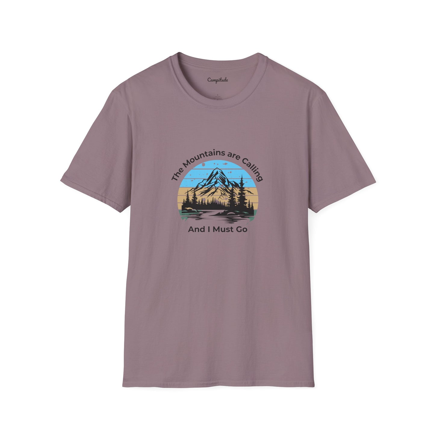 Unisex T-Shirt - The Mountains are Calling and I Must Go (front logo only)