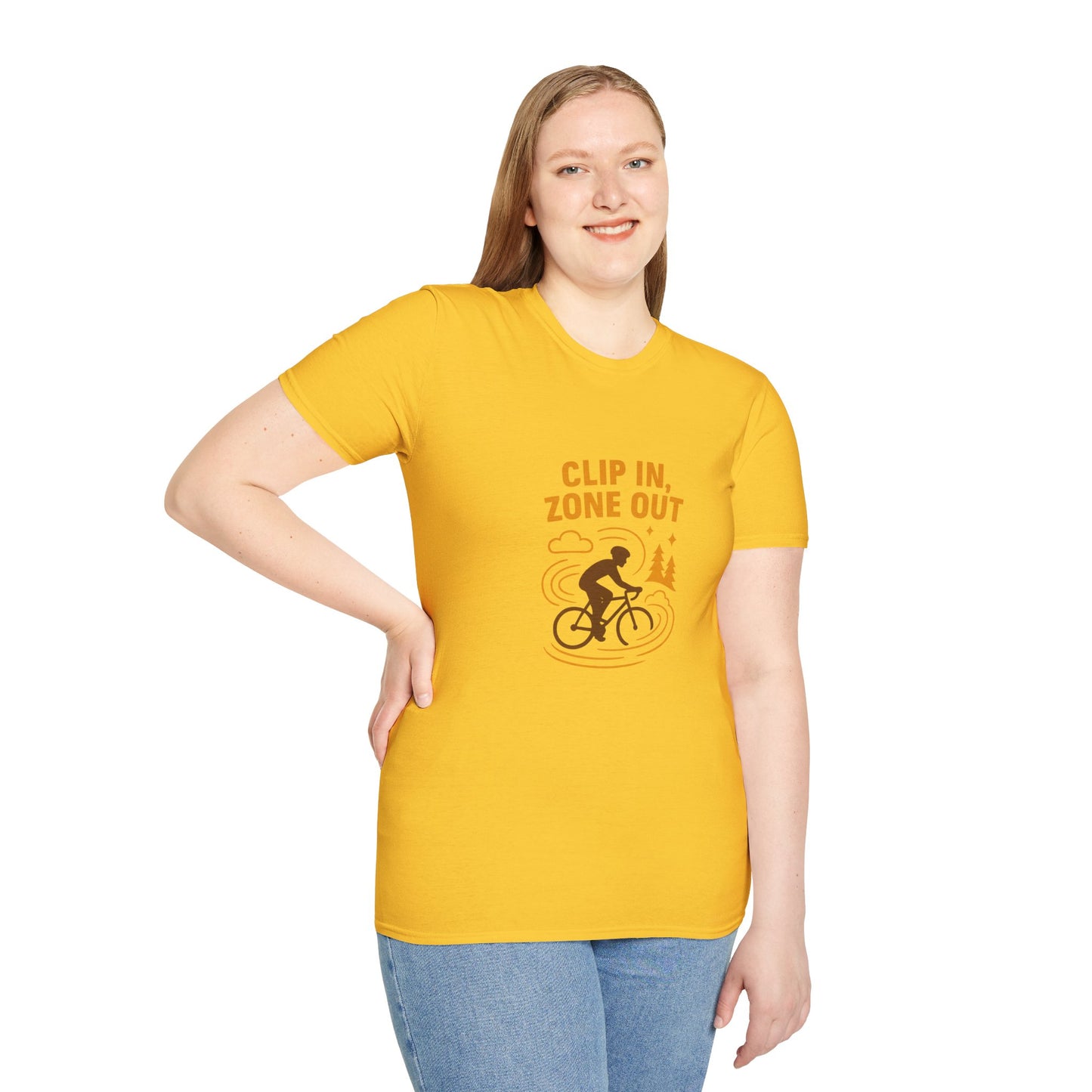 Unisex T-Shirt - Cyclist Clip in, Zone Out