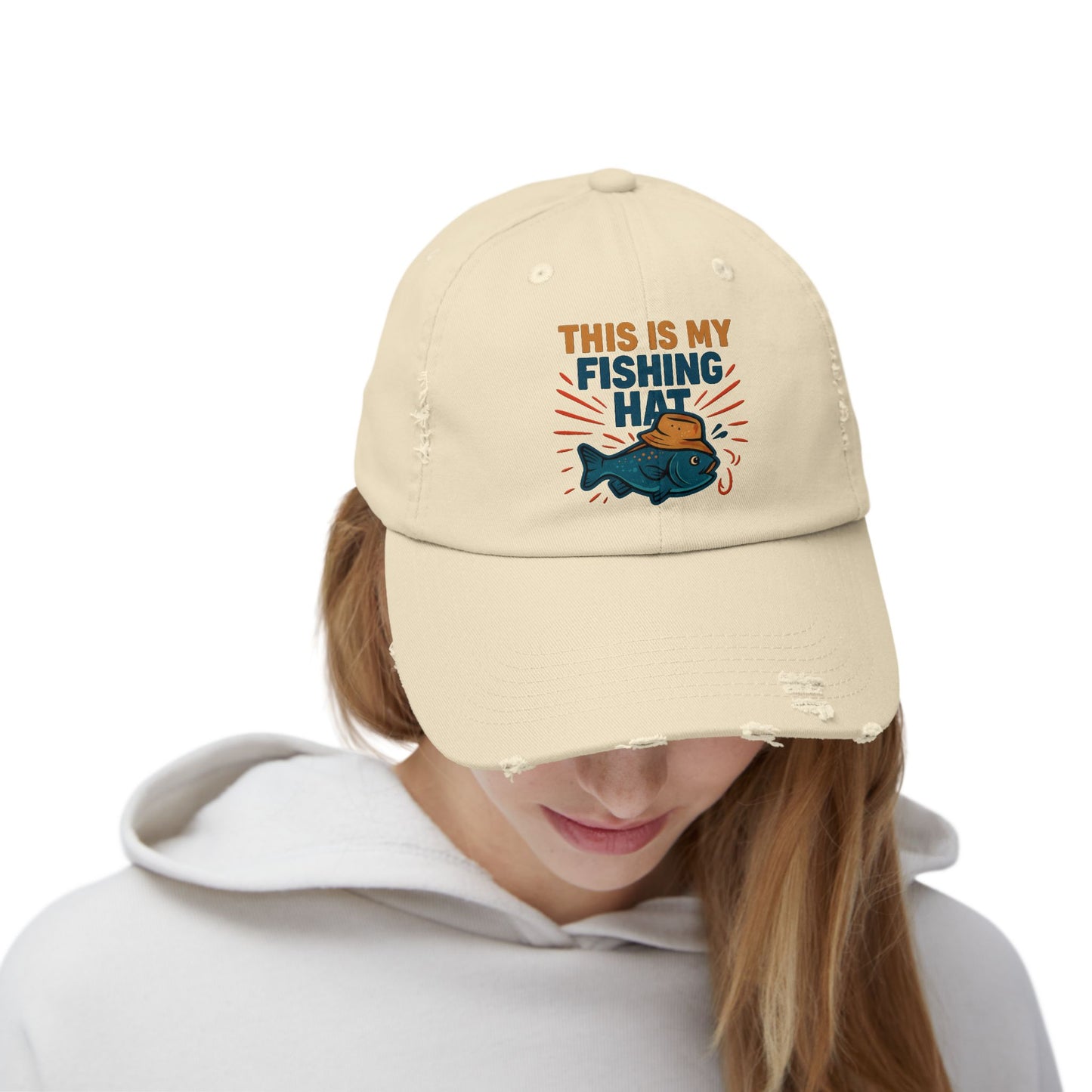 Distressed Cap -This is My Fishing Hat