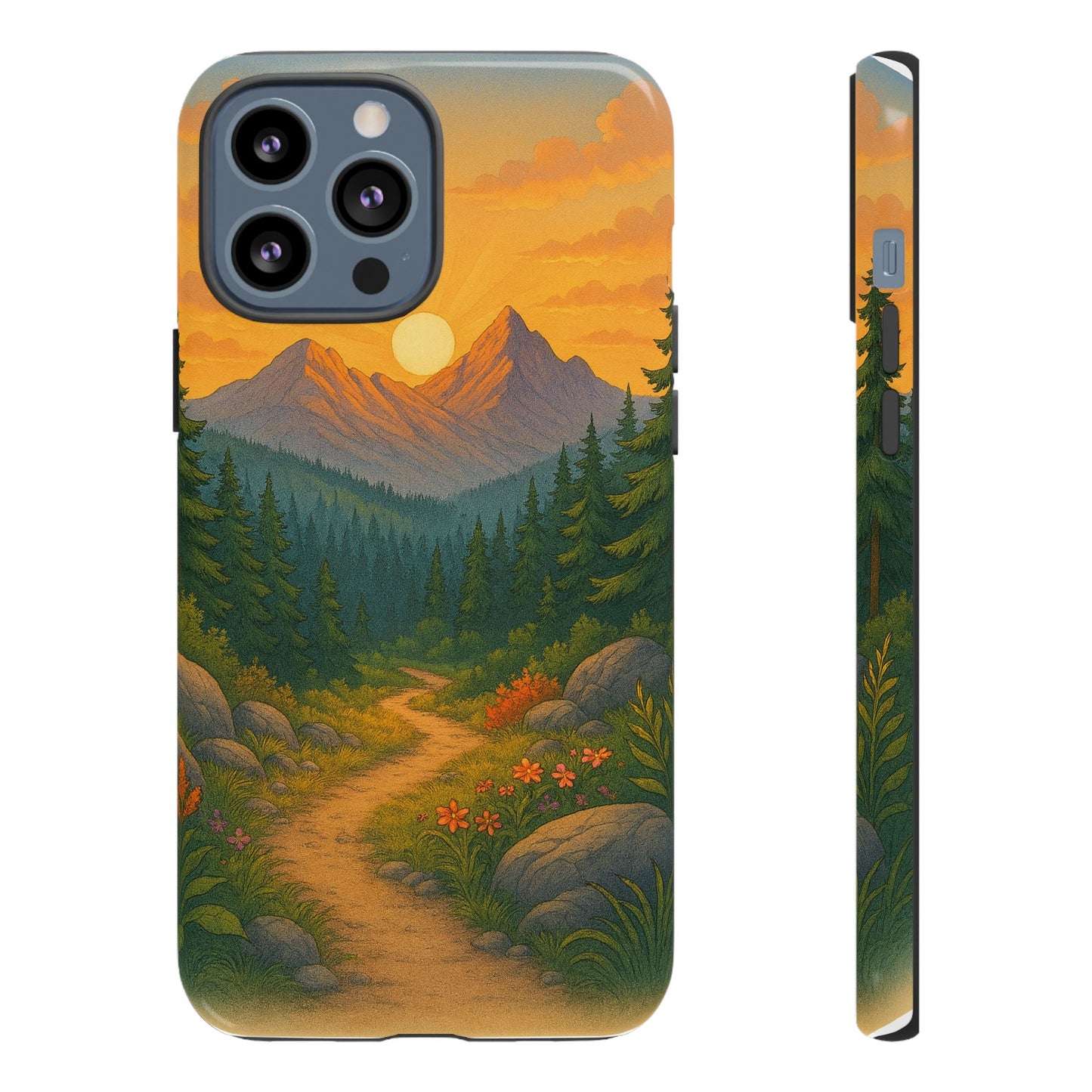 Tough Phone Case - Sunset Mountain Design