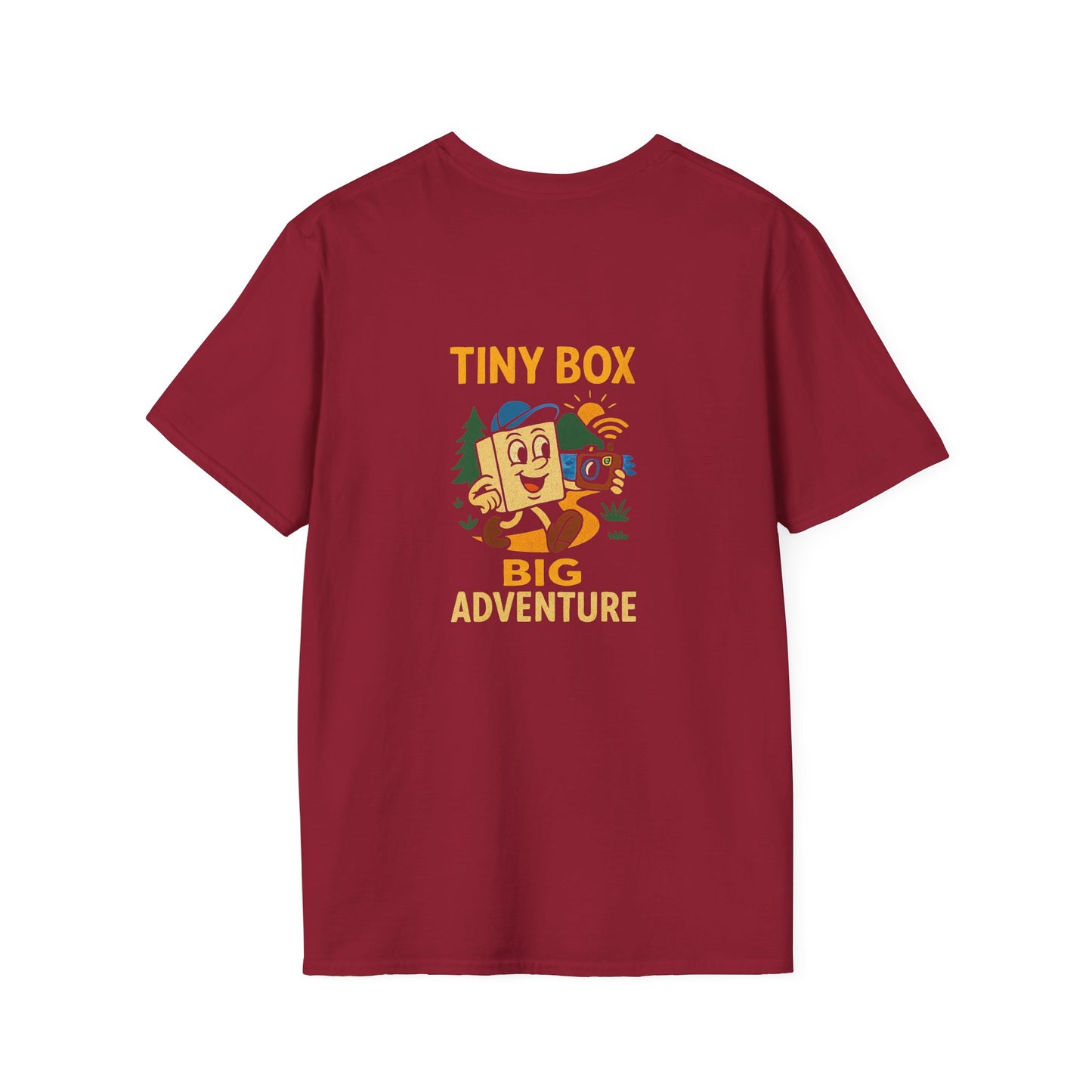 Unisex T-Shirt - Tiny Box, Big Adventure (2-sided graphic)