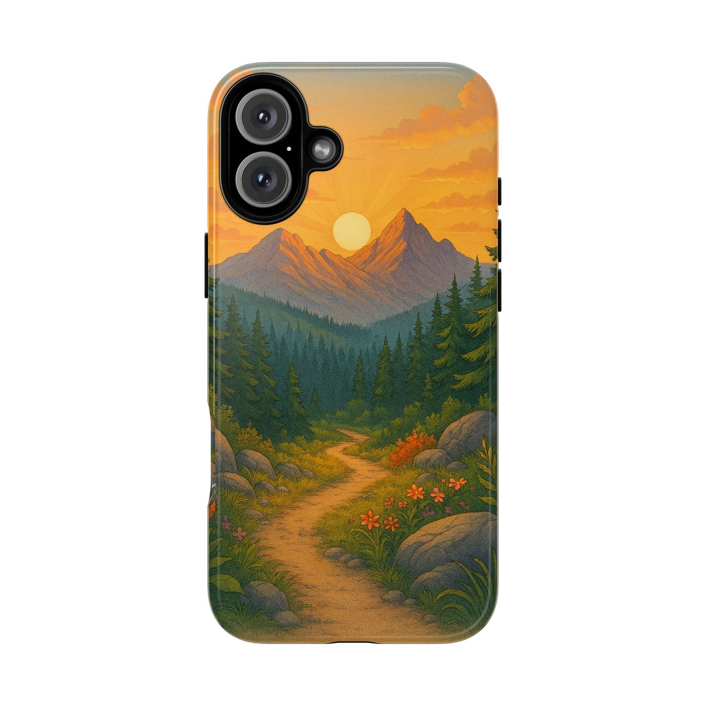 Tough Phone Case - Sunset Mountain Design