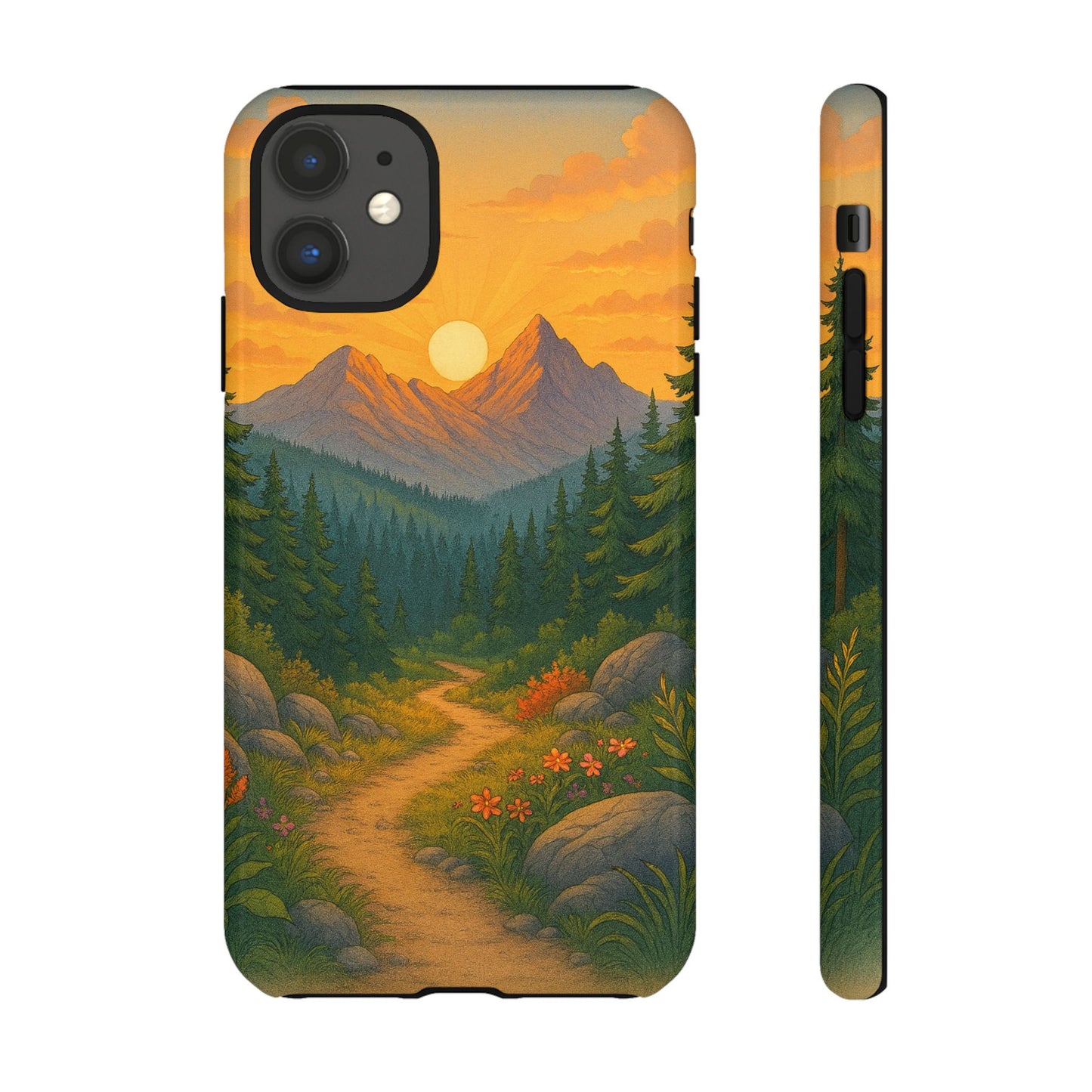 Tough Phone Case - Sunset Mountain Design