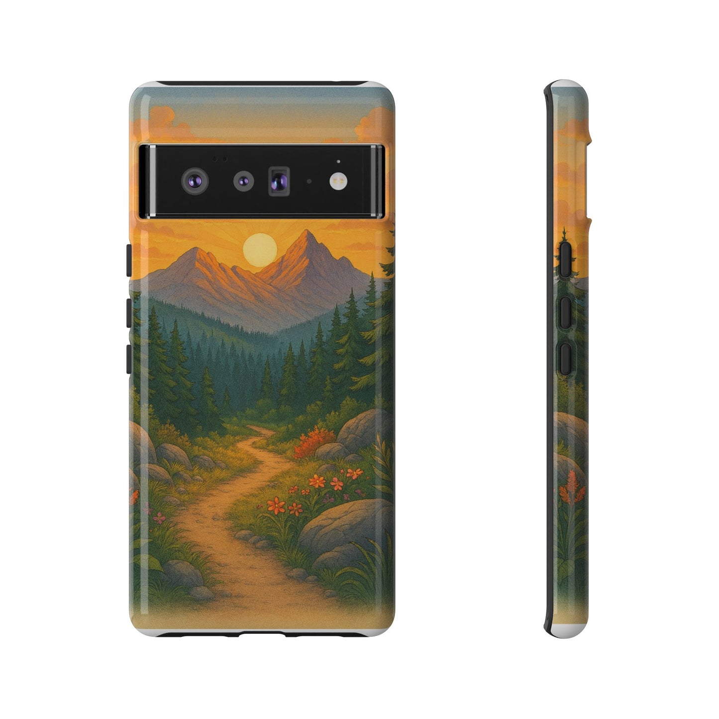 Tough Phone Case - Sunset Mountain Design