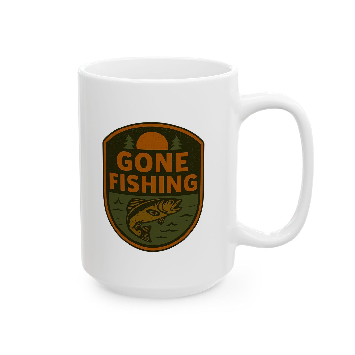 Ceramic Coffee Mug - Gone Fishing