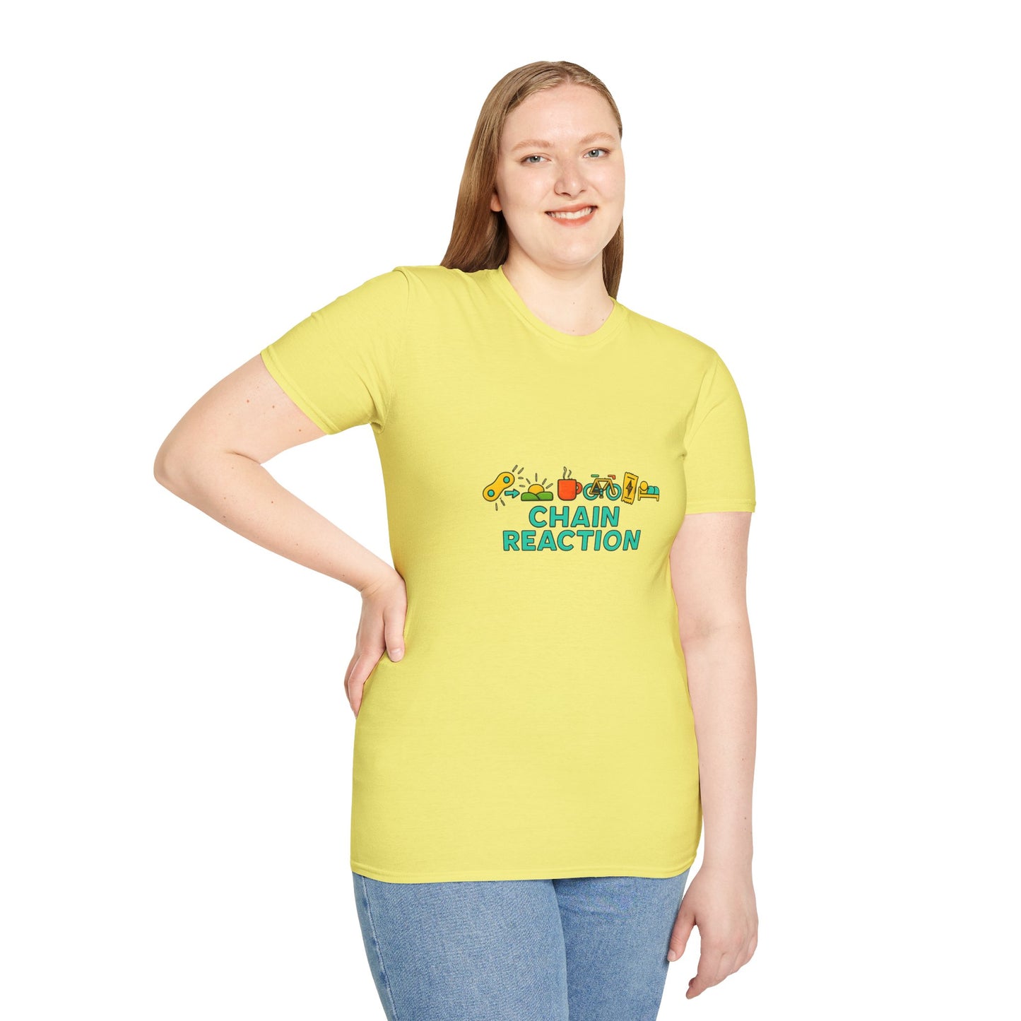 Unisex Softstyle T-Shirt - Cyclist Chain Reaction