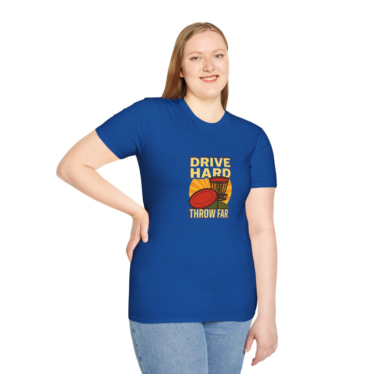 Unisex T-Shirt - Disc Golf Drive Hard Throw Far