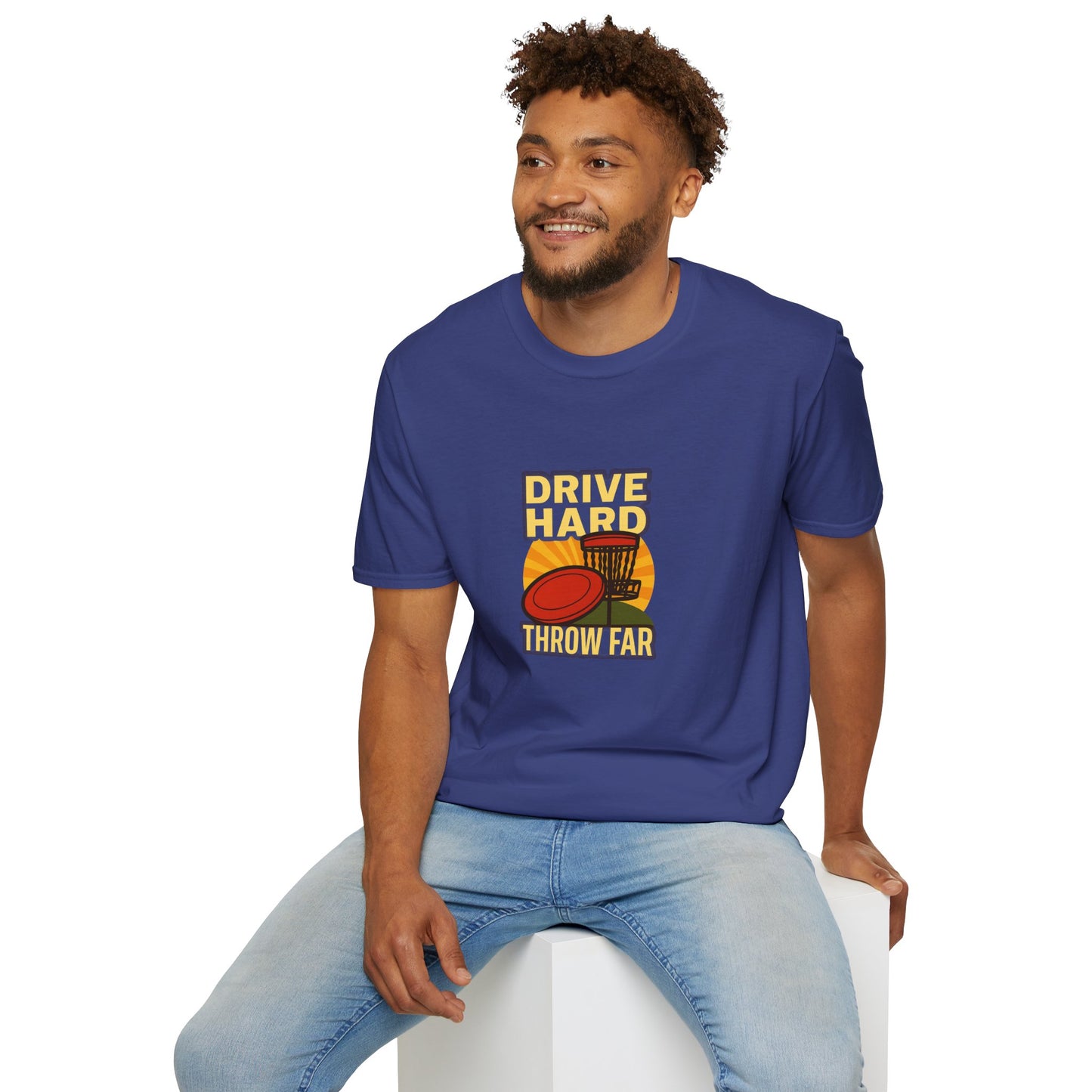 Unisex T-Shirt - Disc Golf Drive Hard Throw Far