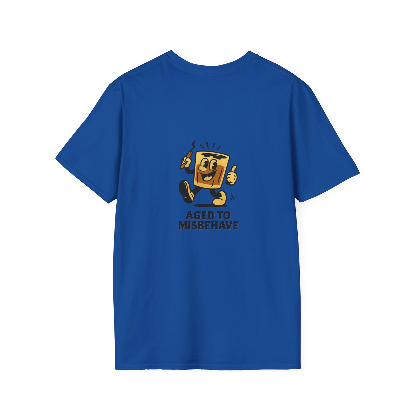 Unisex T-Shirt - Aged to Misbehave - Scotch/Bourbon (2-sided graphic)