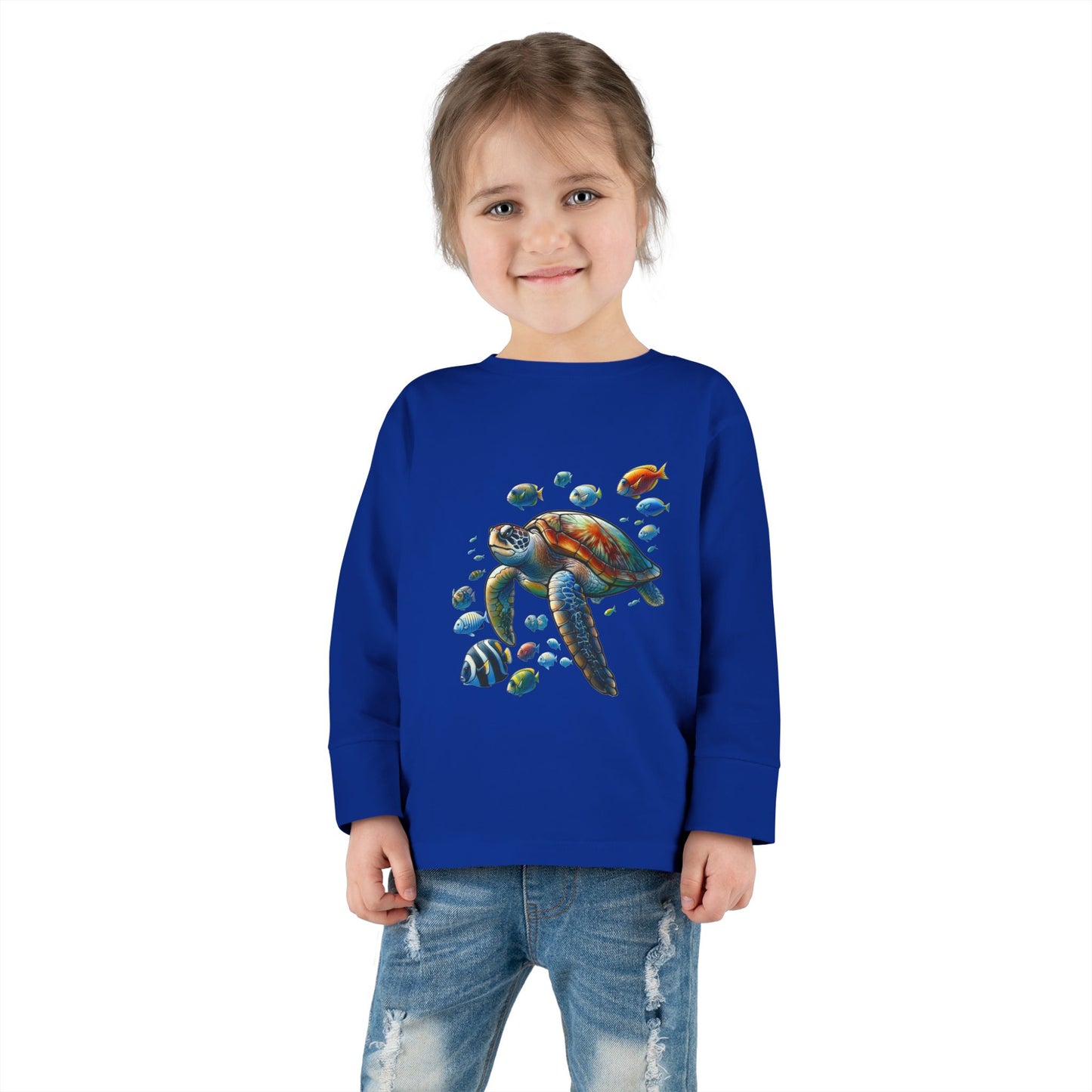Toddler Long Sleeve T-Shirt - Sea Turtle Design