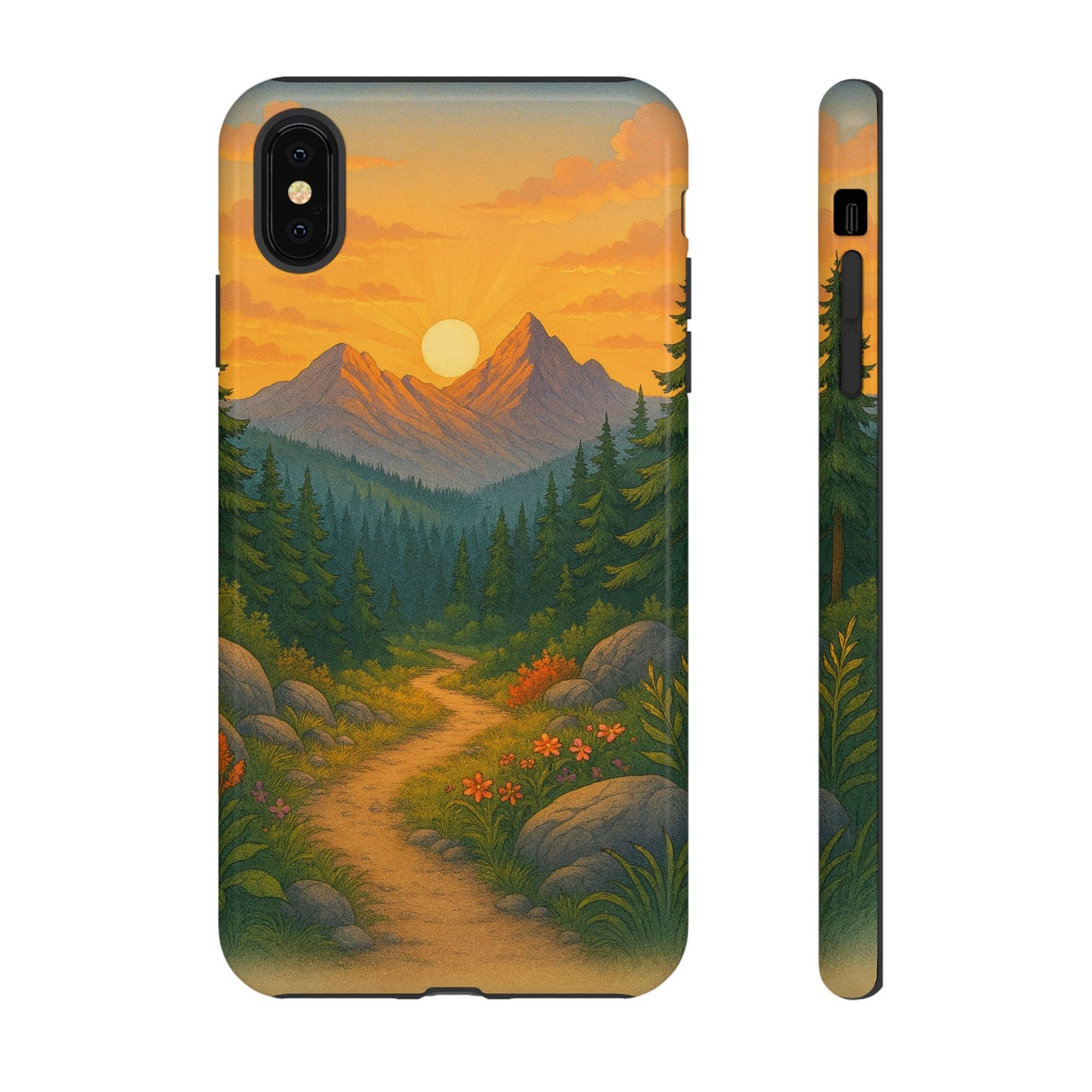 Tough Phone Case - Sunset Mountain Design
