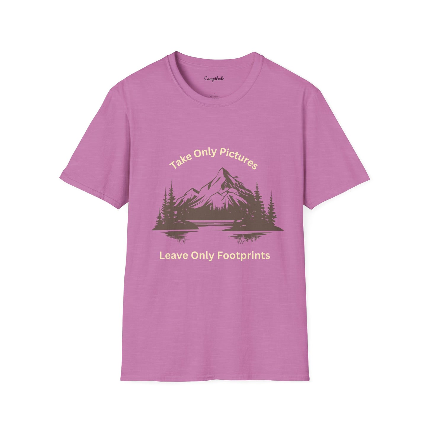 Unisex T-Shirt: Take Only Pictures Leave Only Footprints