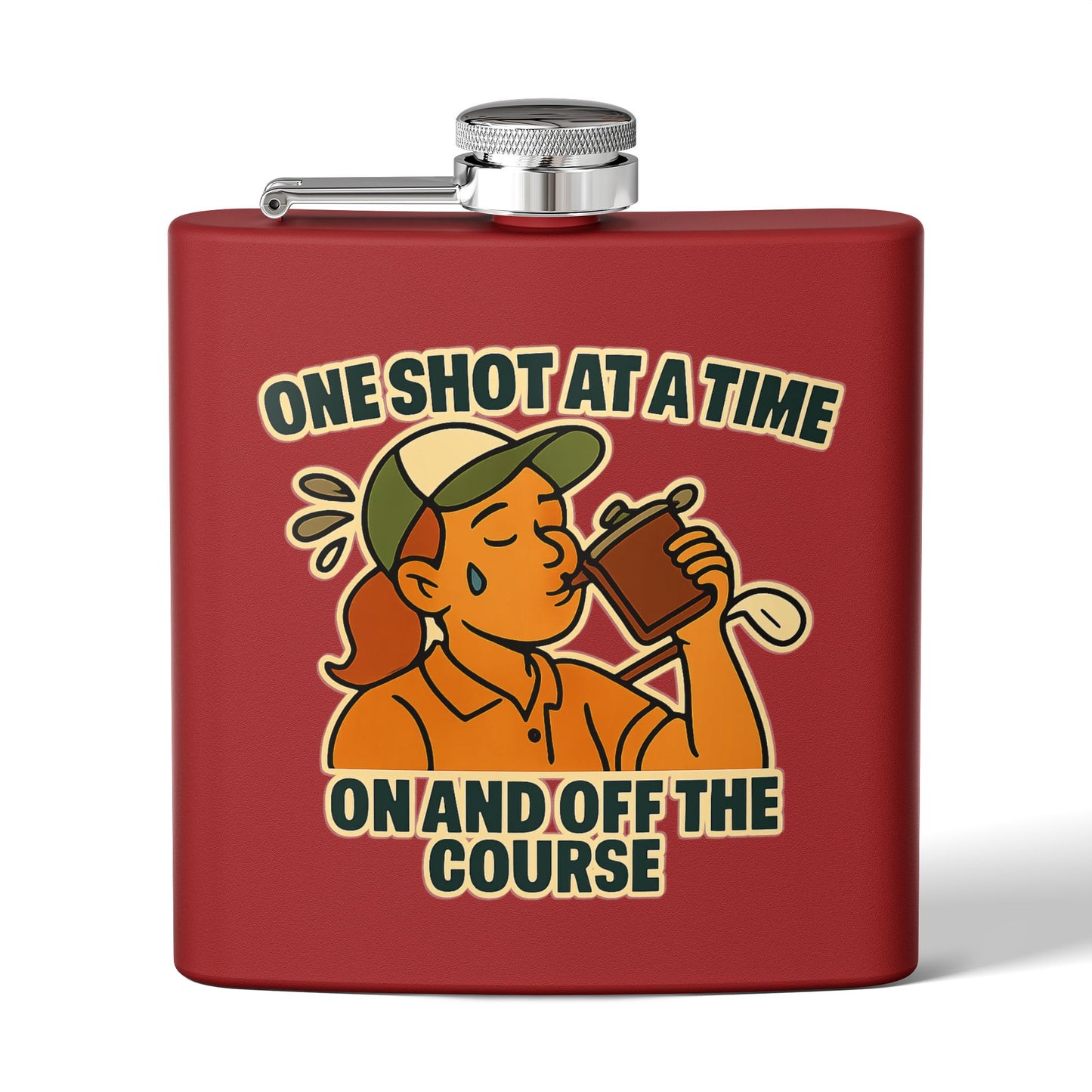 Golf Flask - One Shot at a Time On and Off the Course Design