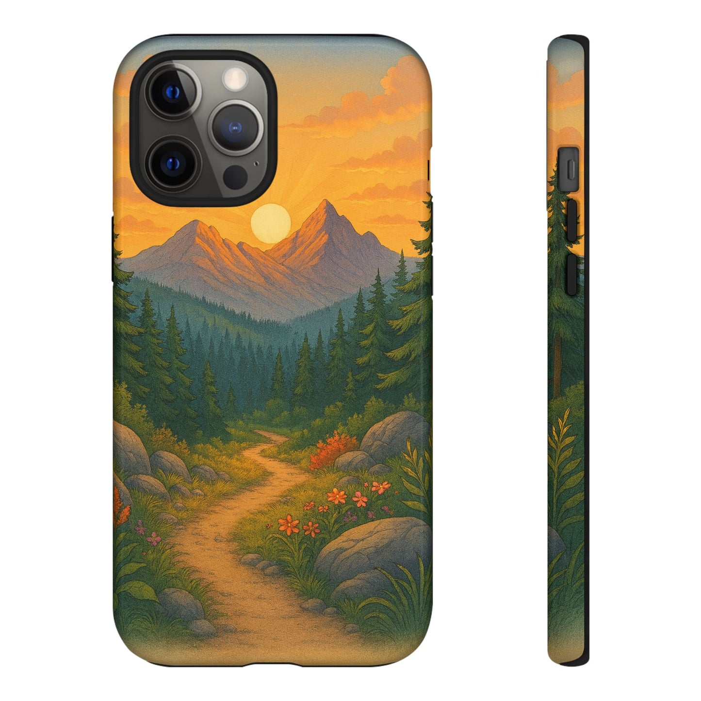 Tough Phone Case - Sunset Mountain Design