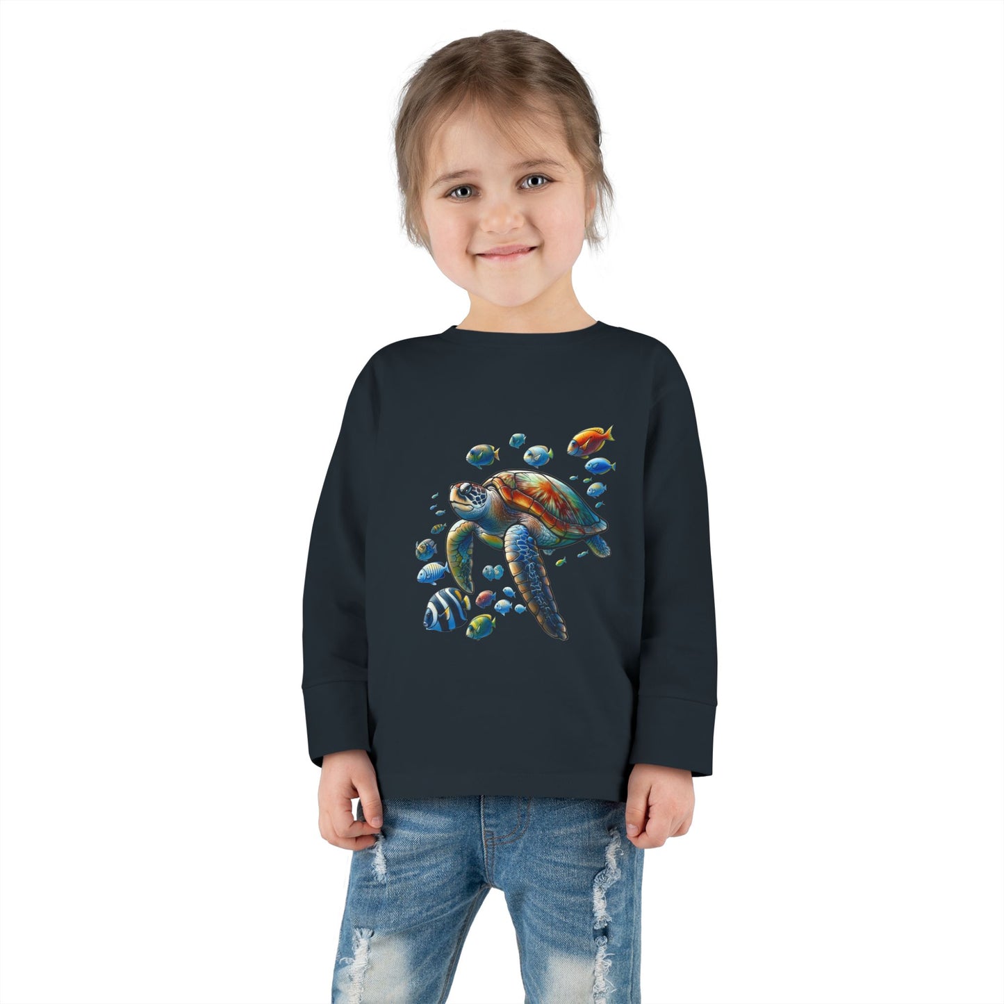 Toddler Long Sleeve T-Shirt - Sea Turtle Design