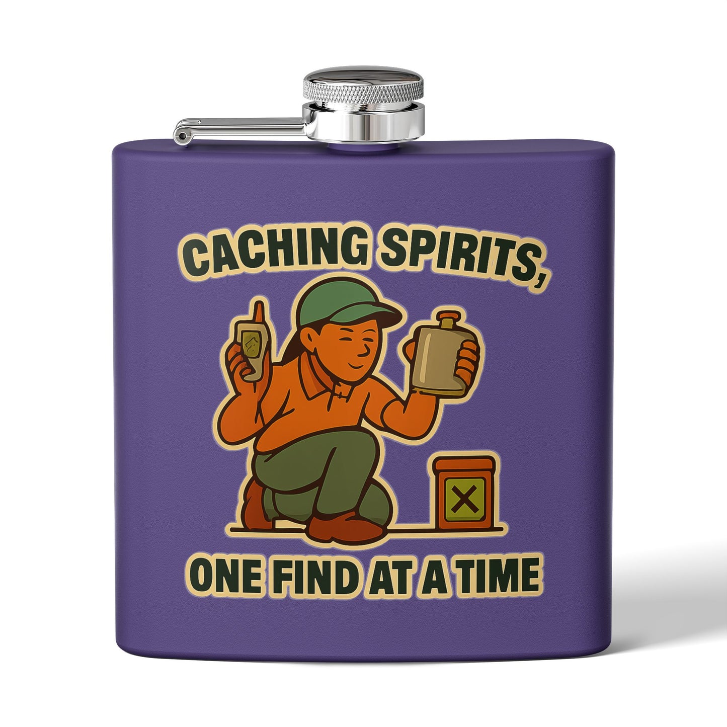 Geocache Flask - Caching Spirits, One Find at a Time Design