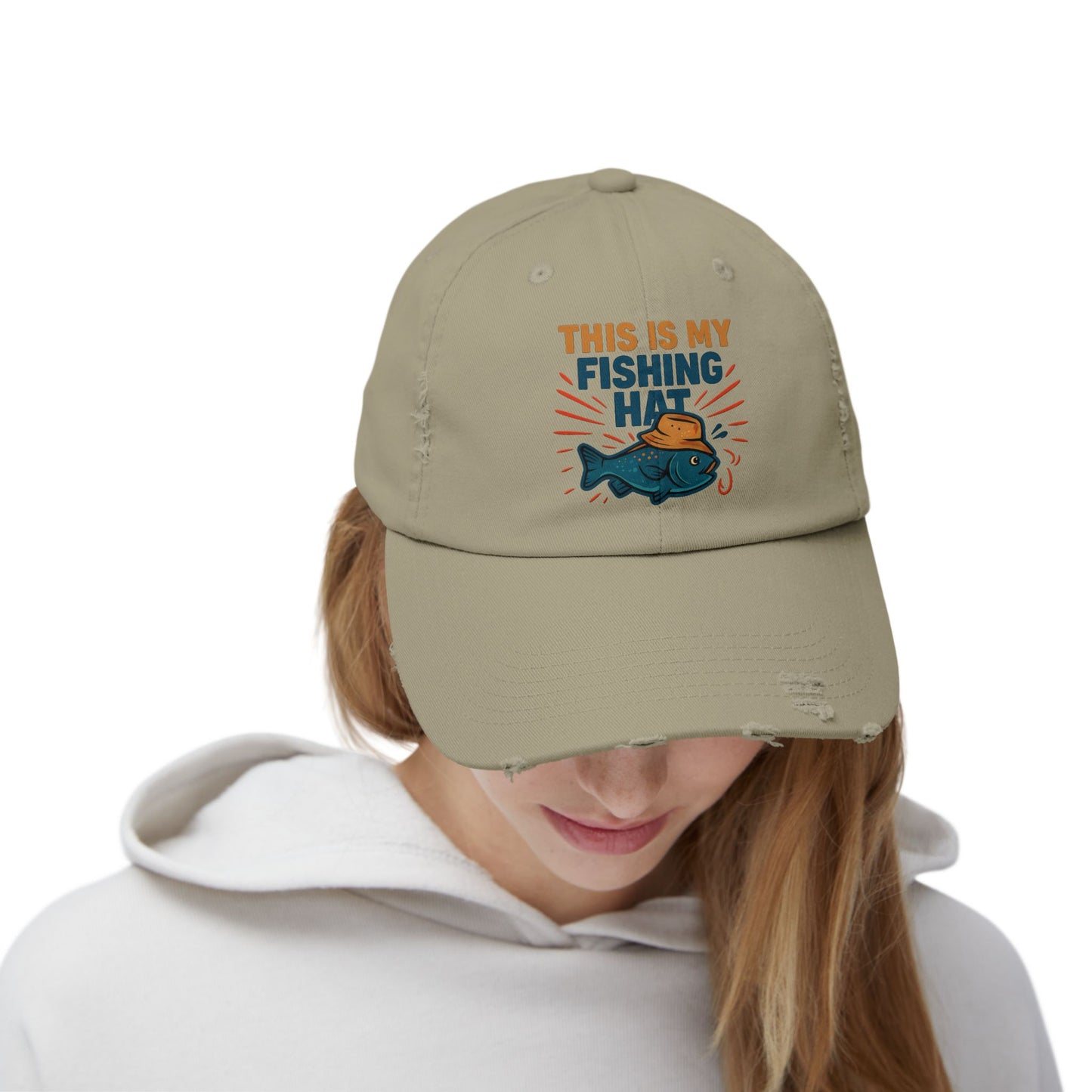 Distressed Cap -This is My Fishing Hat