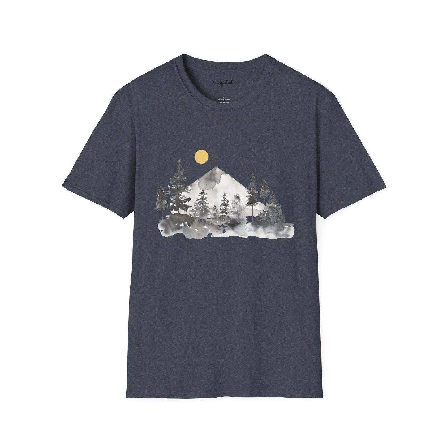Unisex T-Shirt - Mountain Landscape with Moon