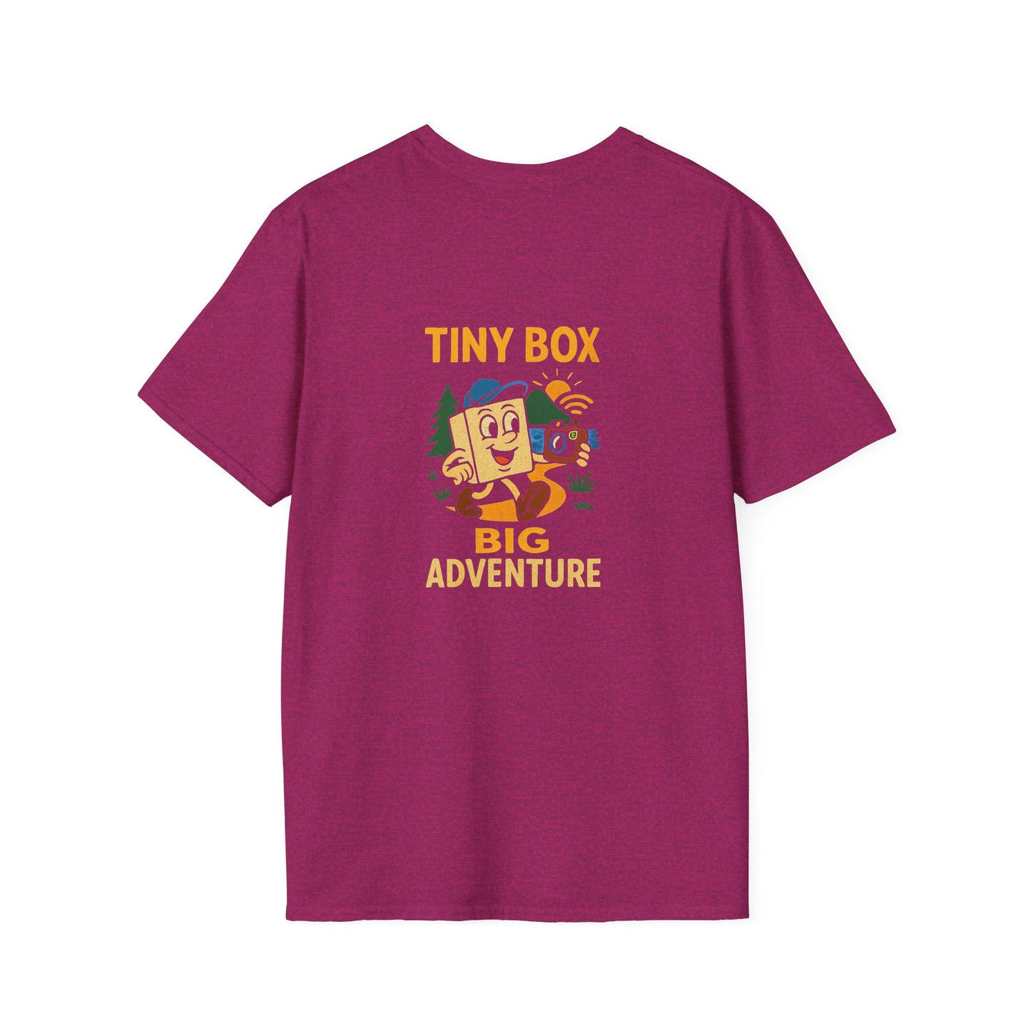 Unisex T-Shirt - Tiny Box, Big Adventure (2-sided graphic)