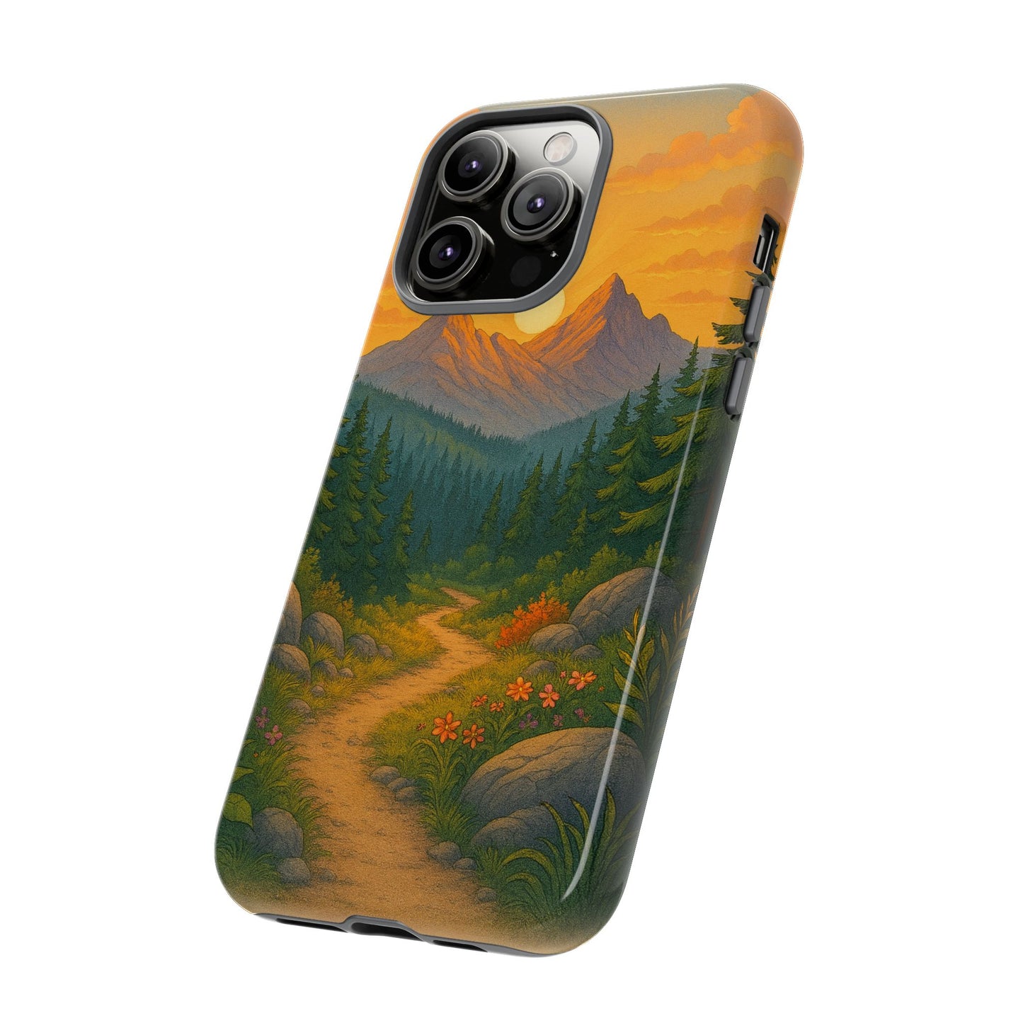 Tough Phone Case - Sunset Mountain Design