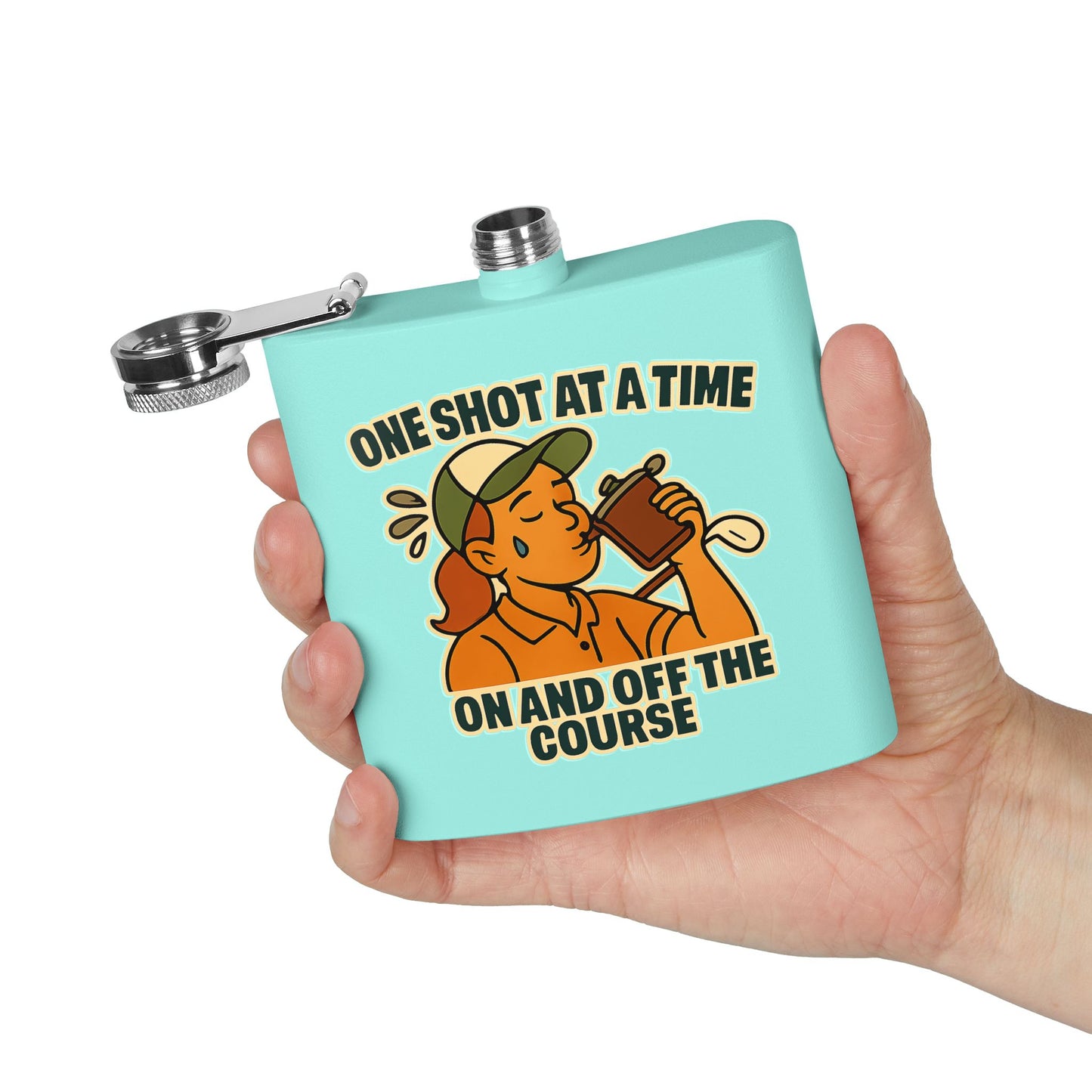 Golf Flask - One Shot at a Time On and Off the Course Design