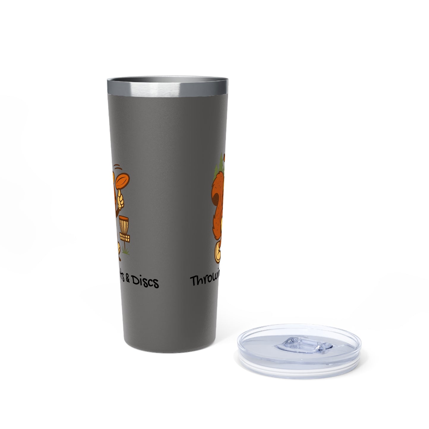 Stainless Steel Tumbler - Throwin' Nuts & Discs, 22oz