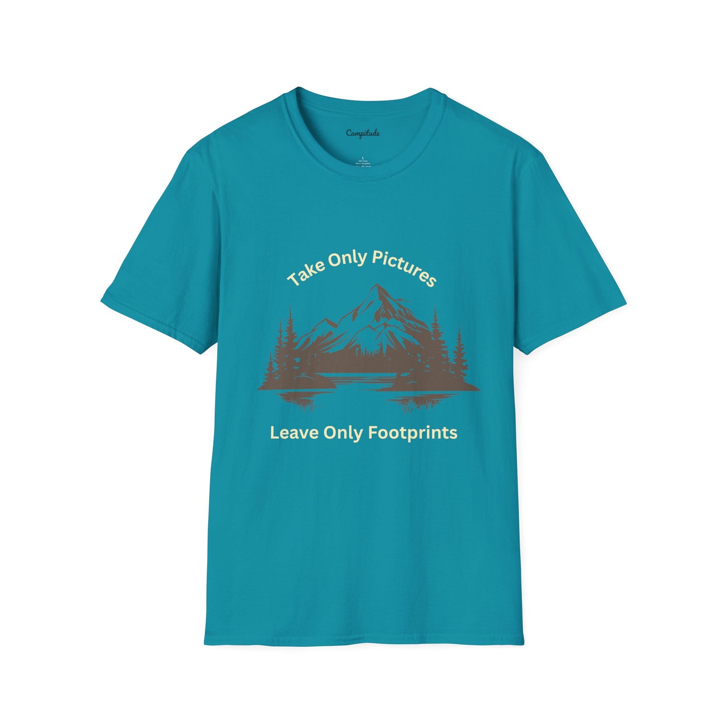 Unisex T-Shirt: Take Only Pictures Leave Only Footprints