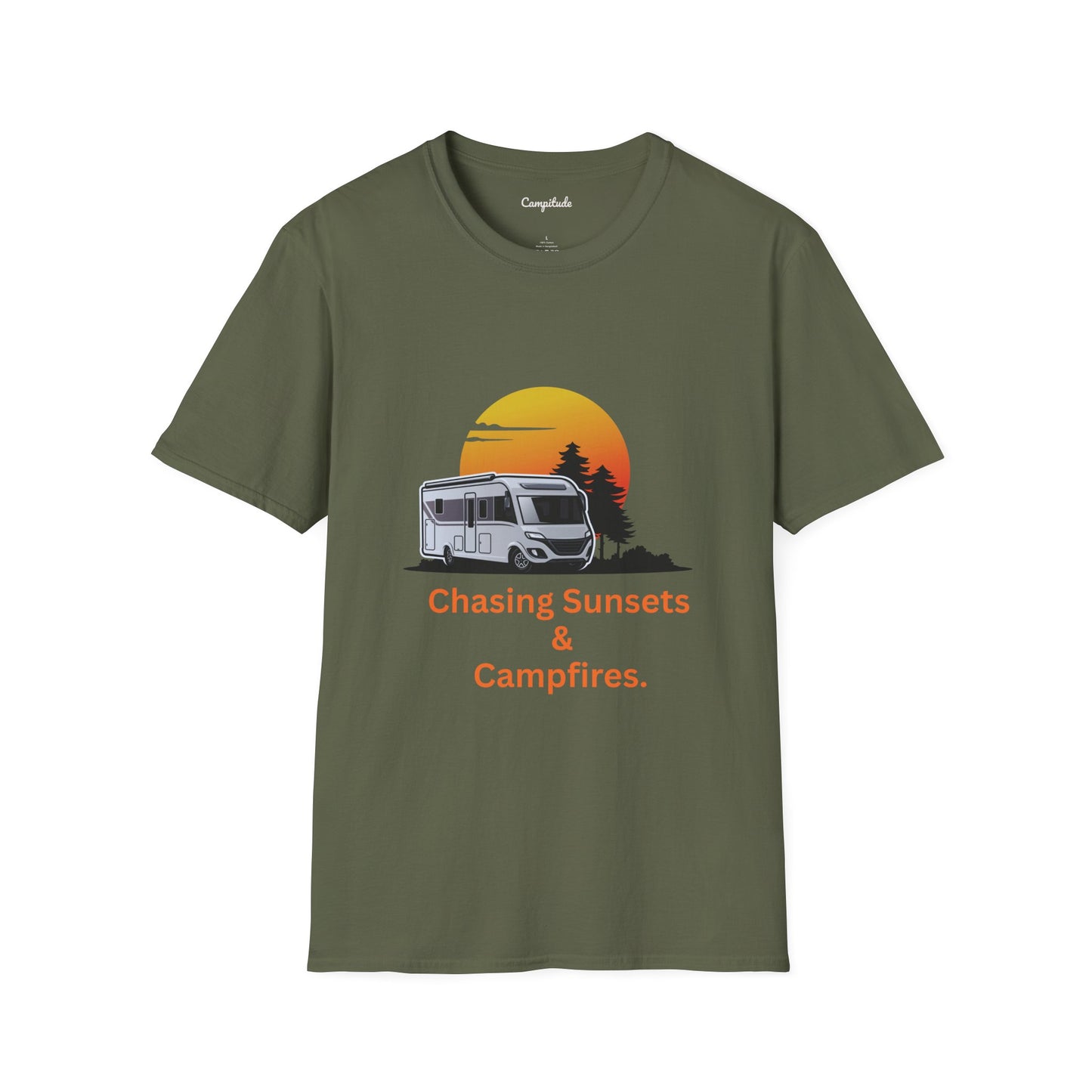 Unisex T-Shirt - Chasing Sunsets & Campfire (Class A Version)