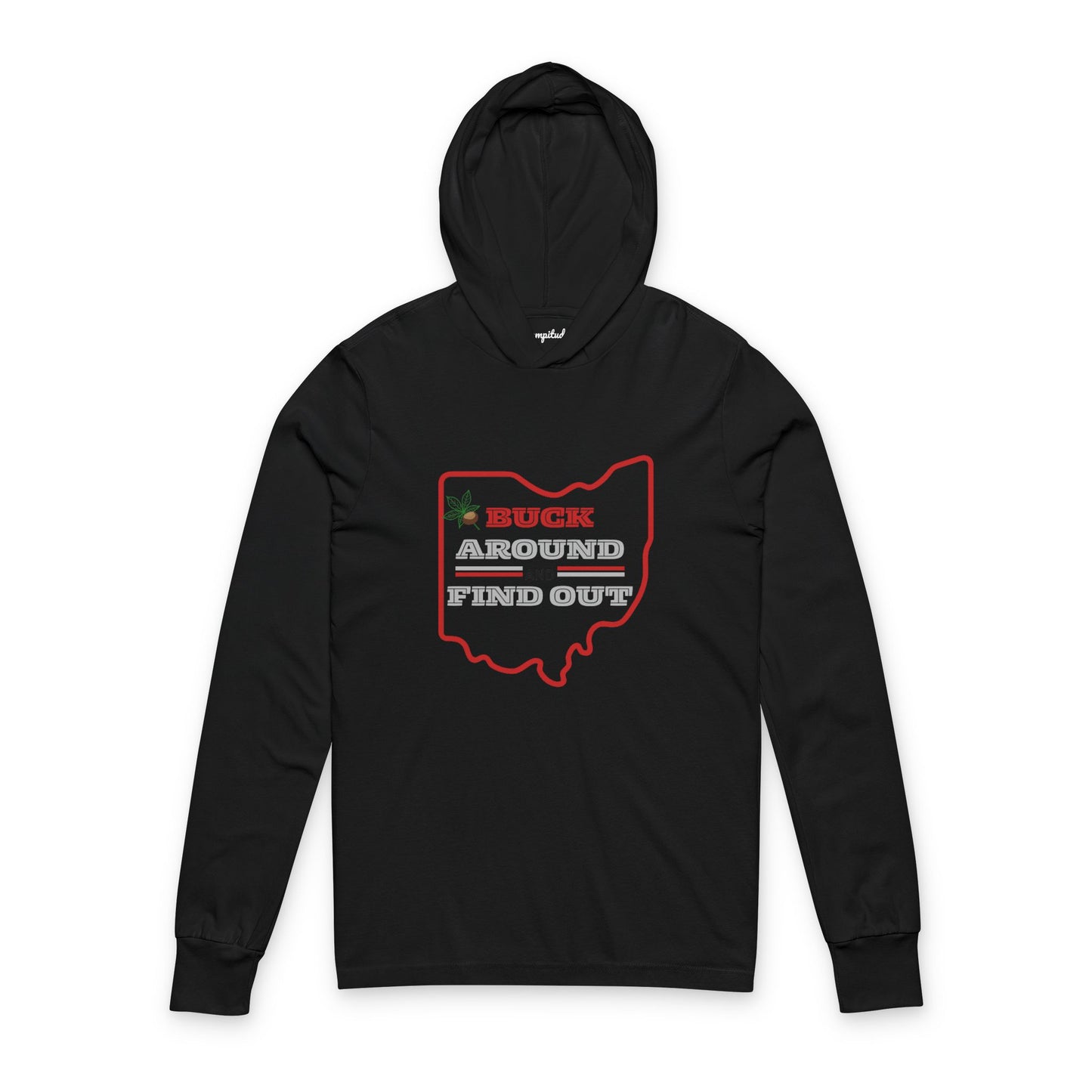 Unisex Hooded Long Sleeve Tee - Buck Around Find Out