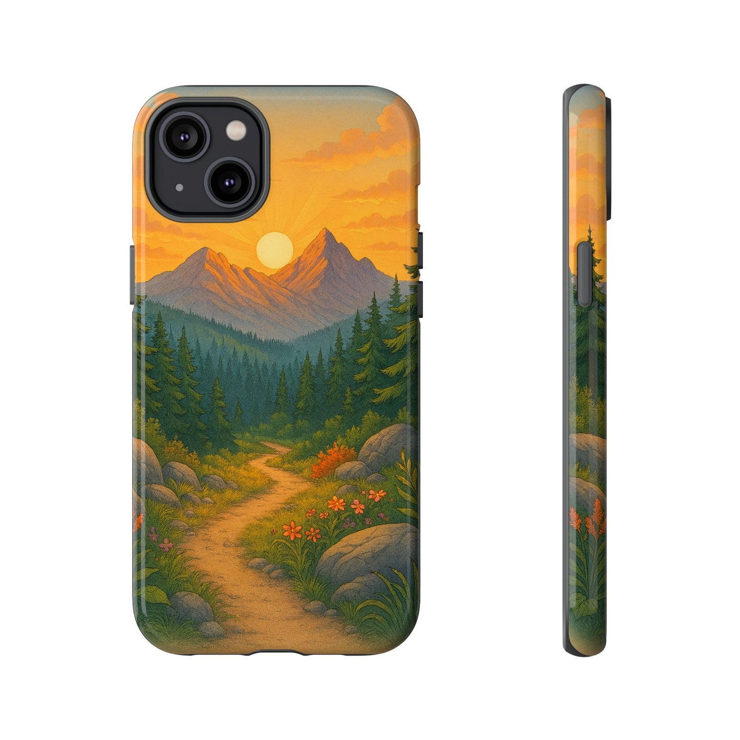 Tough Phone Case - Sunset Mountain Design