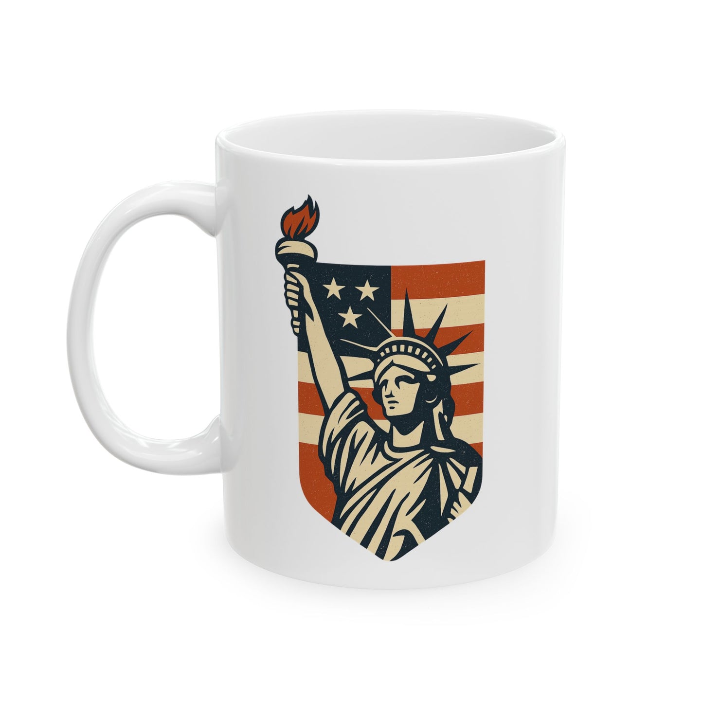 Ceramic Coffee Mug - Patriotic Liberty & Eagle