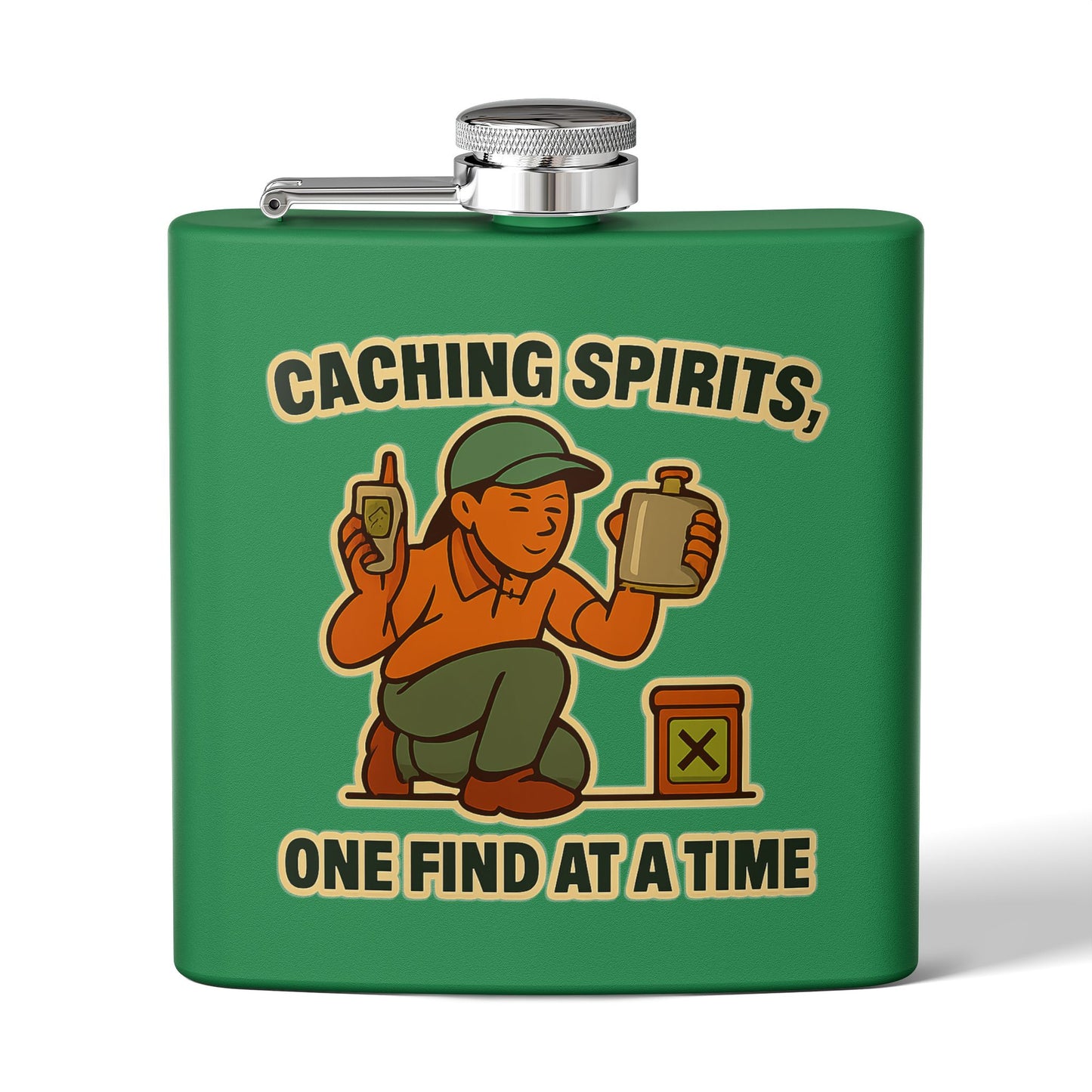 Geocache Flask - Caching Spirits, One Find at a Time Design