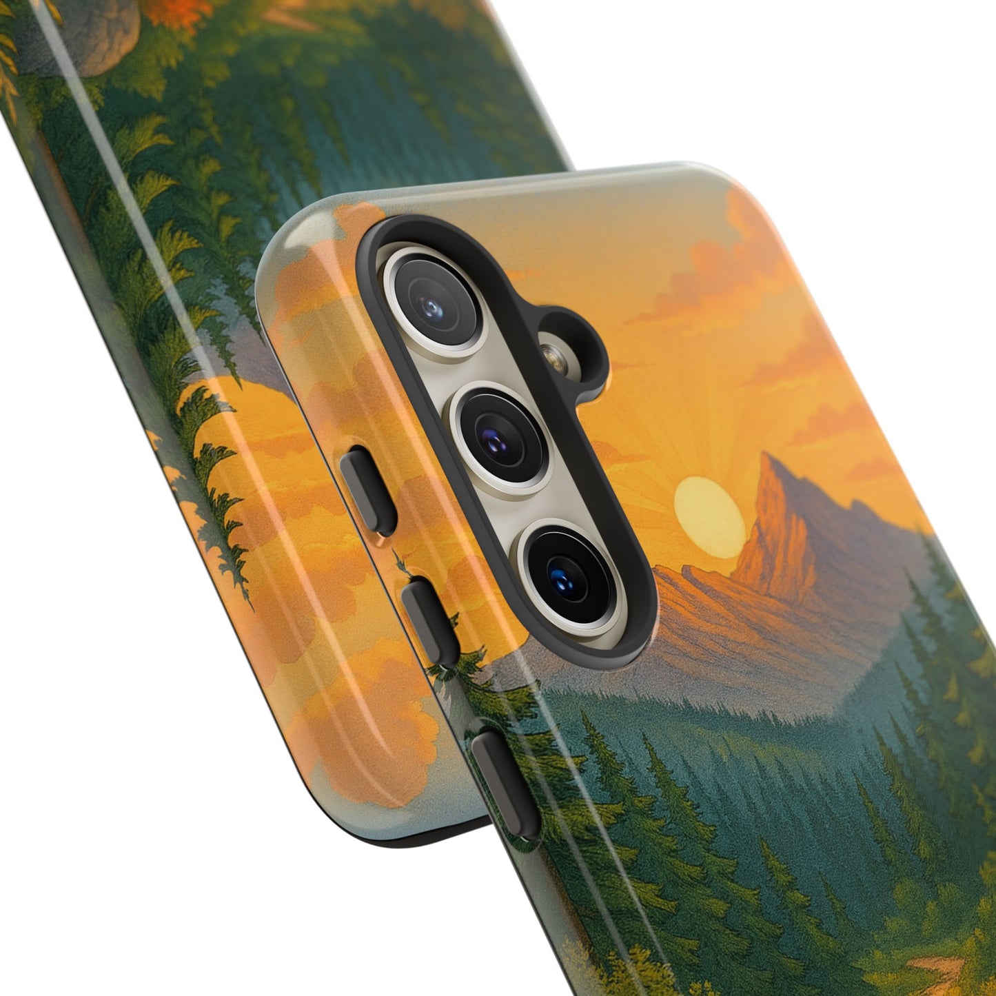 Tough Phone Case - Sunset Mountain Design
