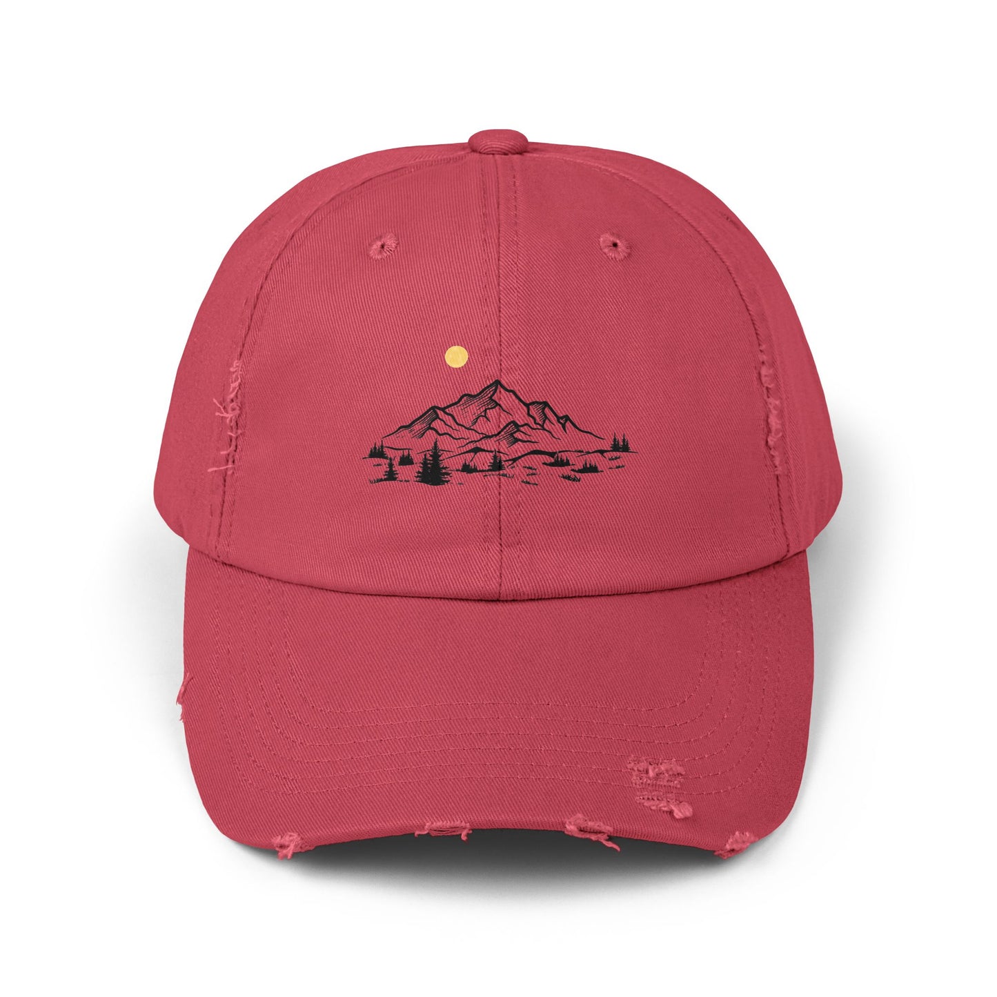 Distressed Cap - Mountain Design