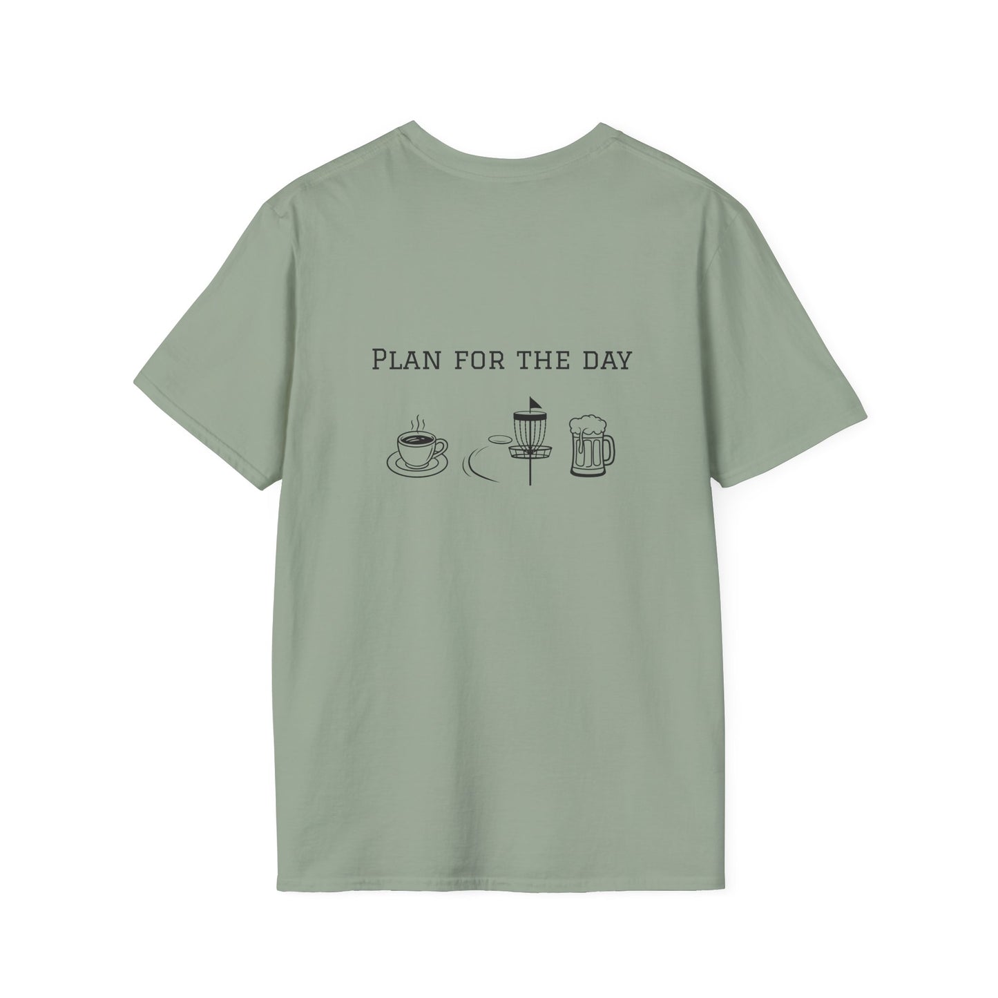 Unisex T-Shirt - Plan for the Day Disc Golf & Beer (2-sided graphic)