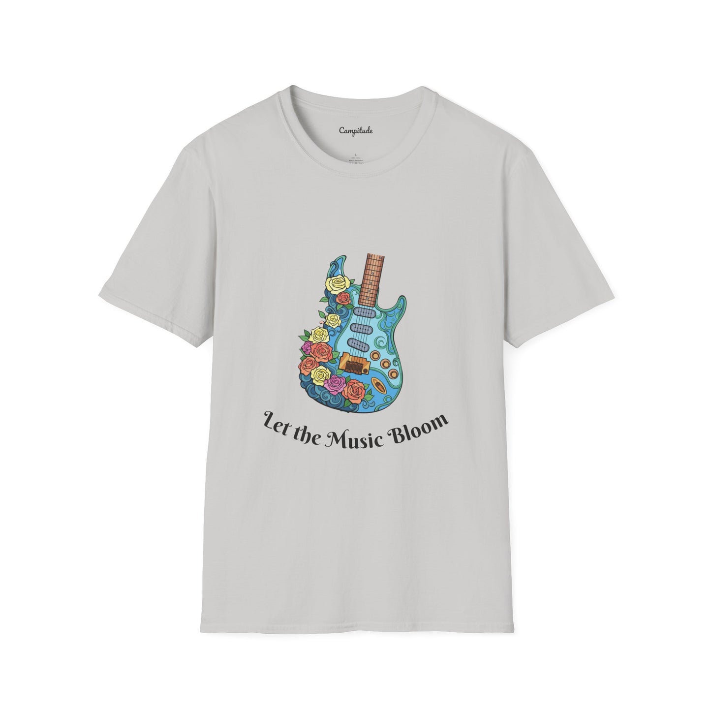 Unisex T-Shirt - Music Bloom Floral Guitar