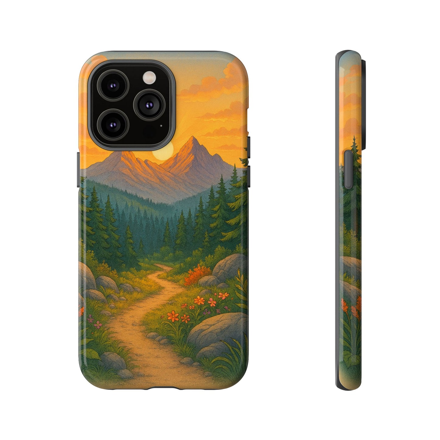 Tough Phone Case - Sunset Mountain Design