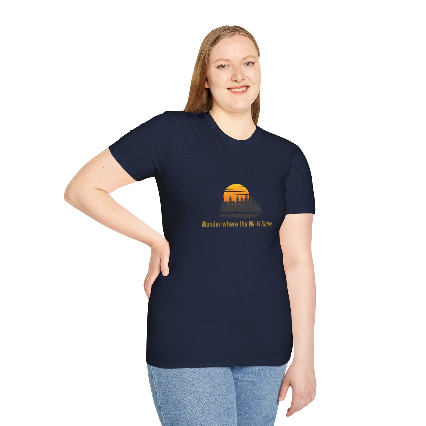 Unisex T-Shirt - Wander Where the Wi-Fi Fades