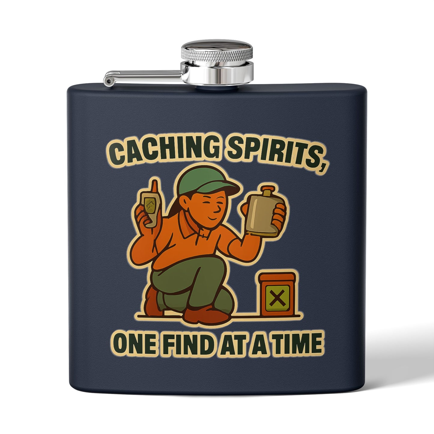 Geocache Flask - Caching Spirits, One Find at a Time Design