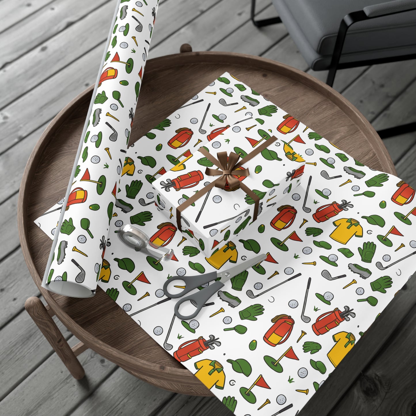 Eco-Friendly Golf-Themed Gift Wrap Paper