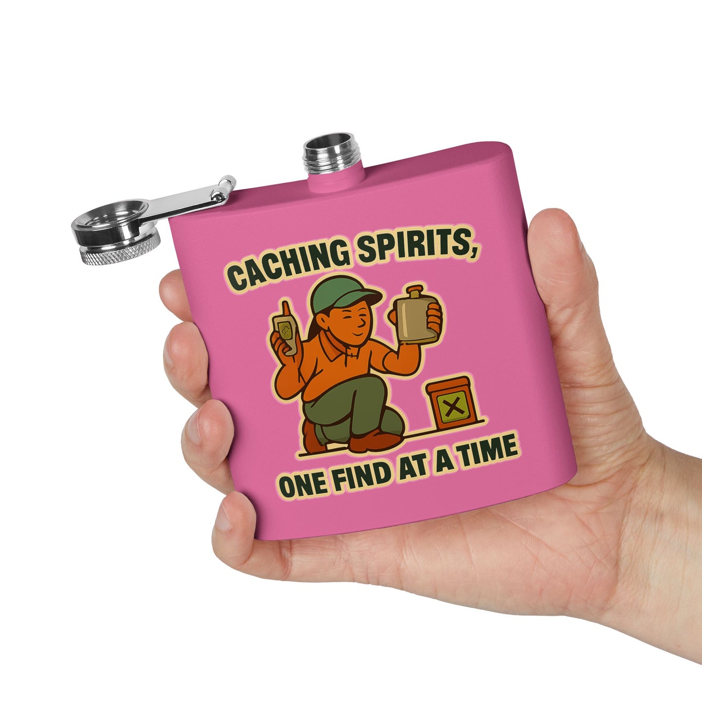 Geocache Flask - Caching Spirits, One Find at a Time Design