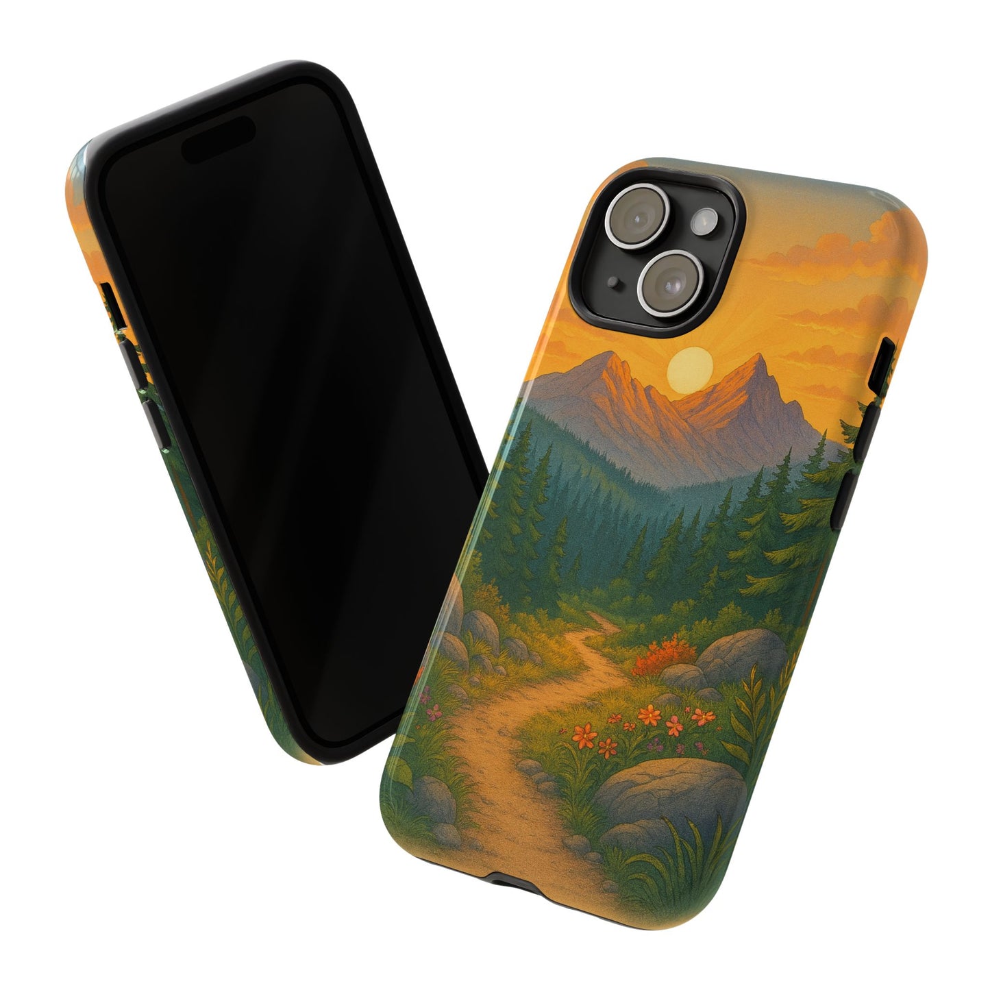 Tough Phone Case - Sunset Mountain Design