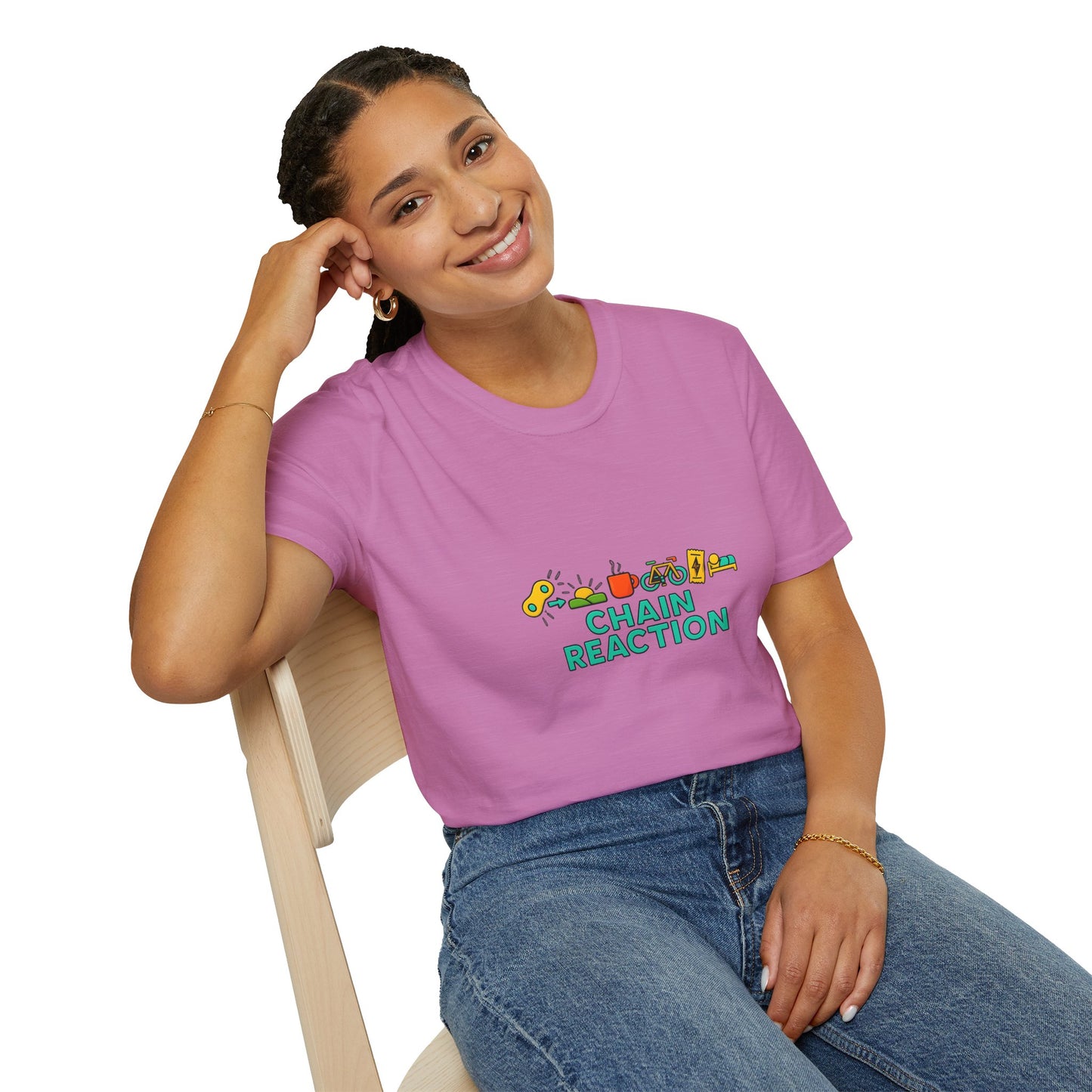 Unisex Softstyle T-Shirt - Cyclist Chain Reaction