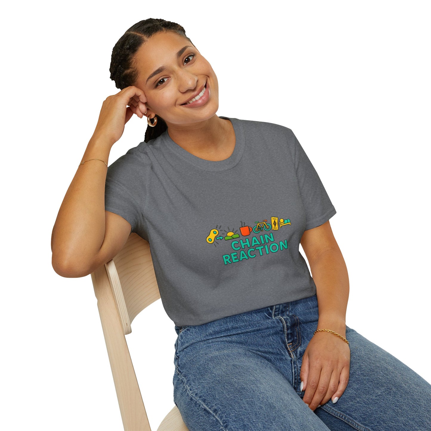 Unisex Softstyle T-Shirt - Cyclist Chain Reaction