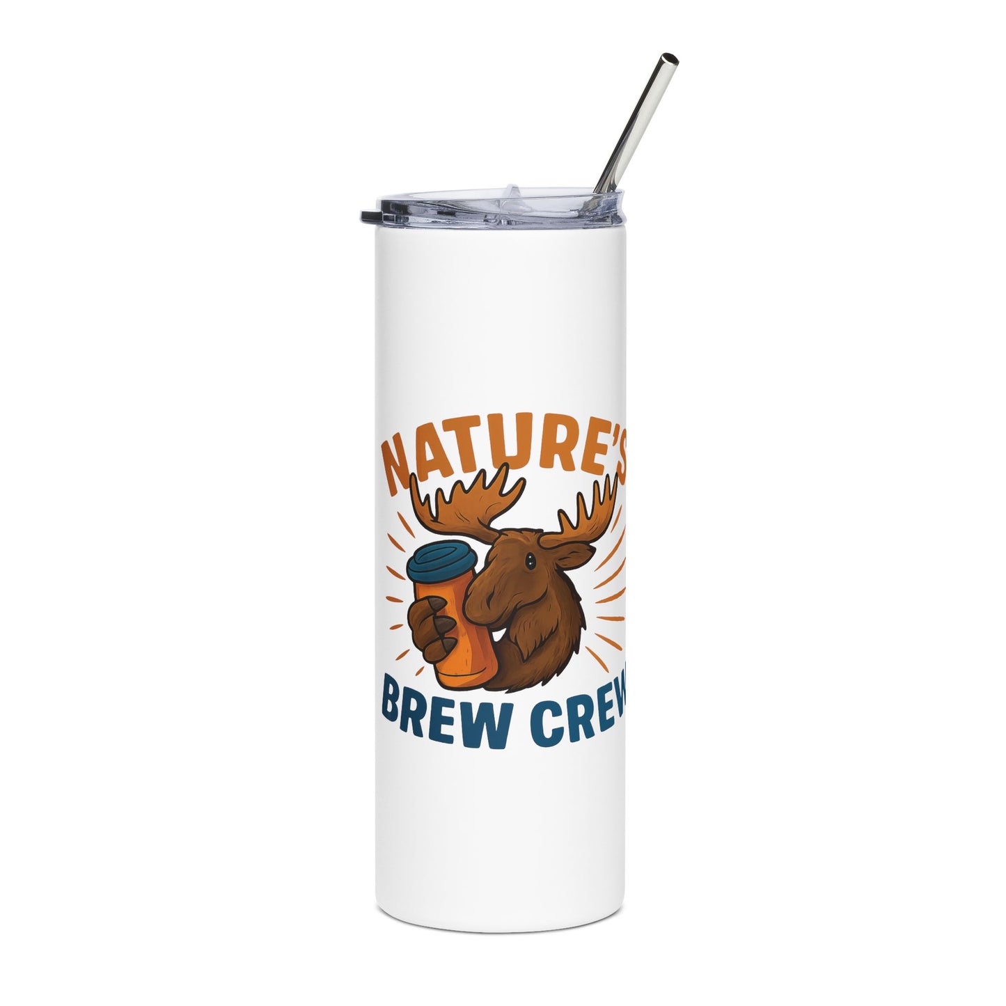 Stainless Steel Tumbler - Nature's Brew Crew, 20oz (Moose)