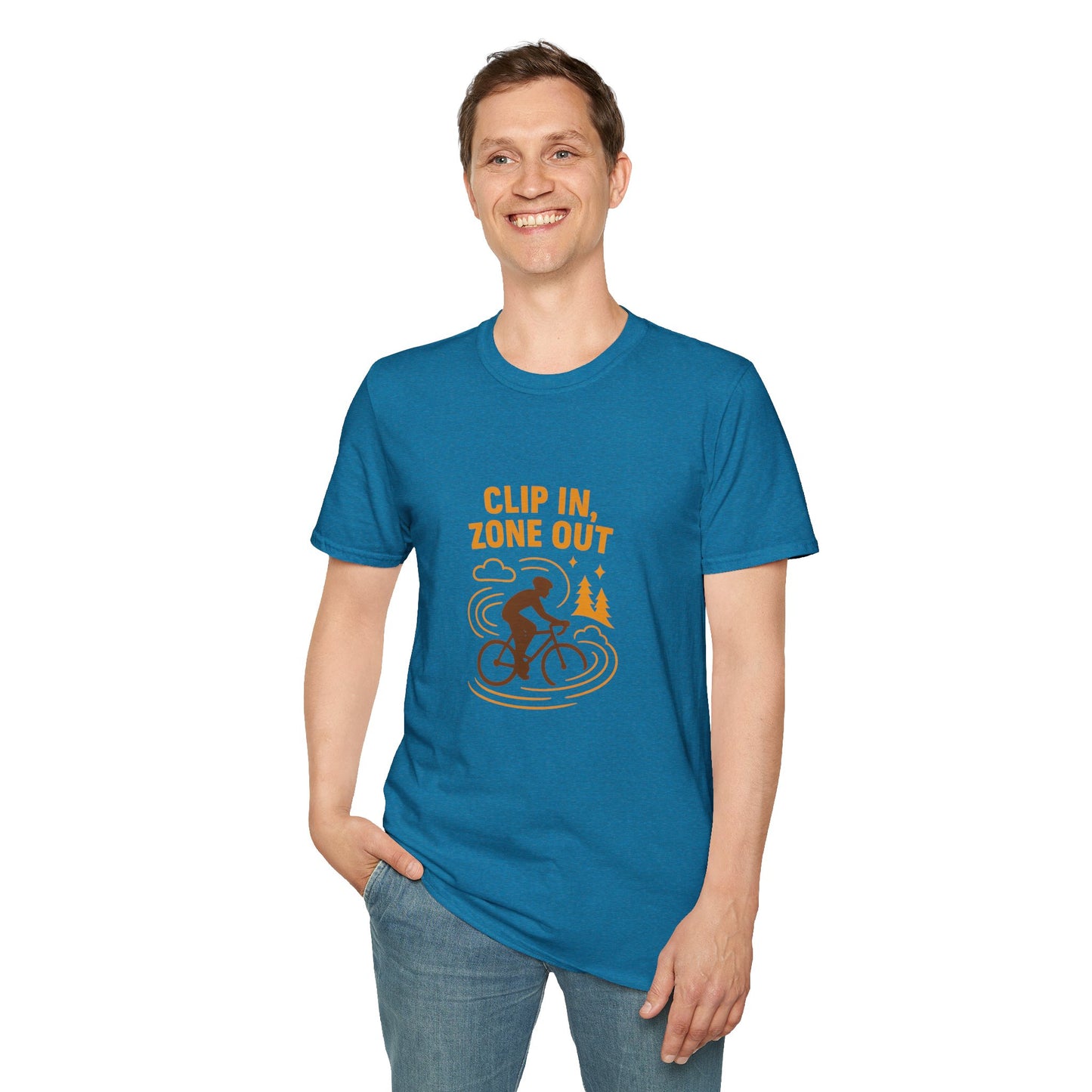Unisex T-Shirt - Cyclist Clip in, Zone Out