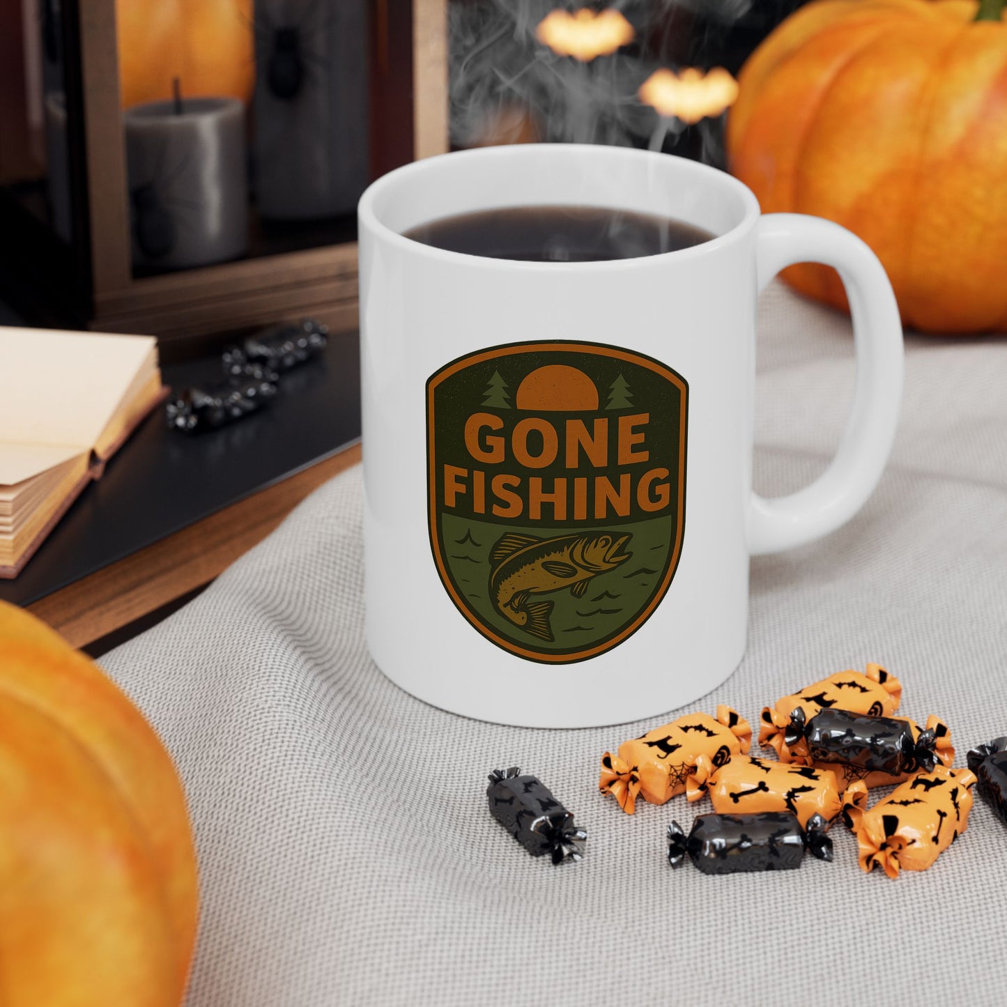 Ceramic Coffee Mug - Gone Fishing