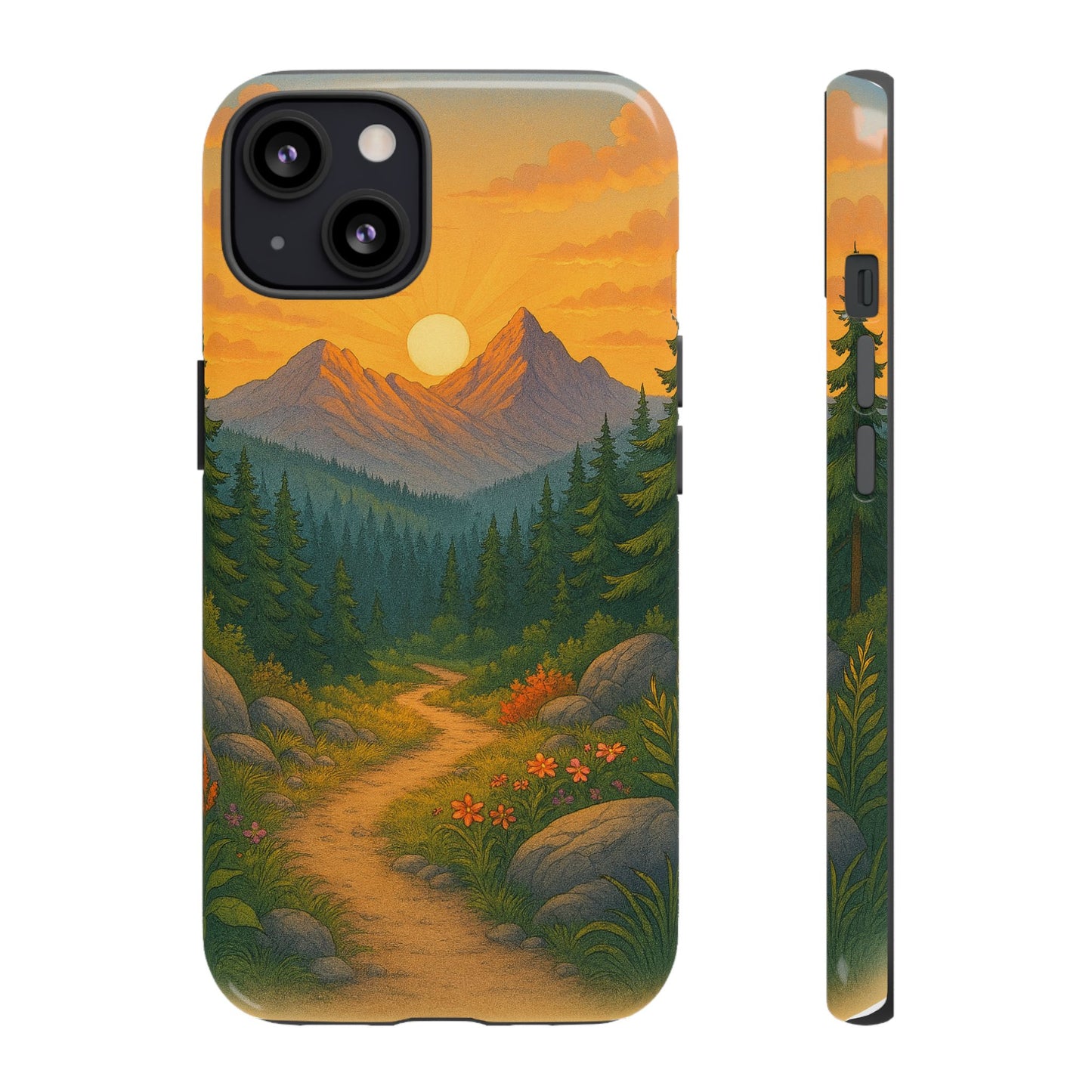 Tough Phone Case - Sunset Mountain Design